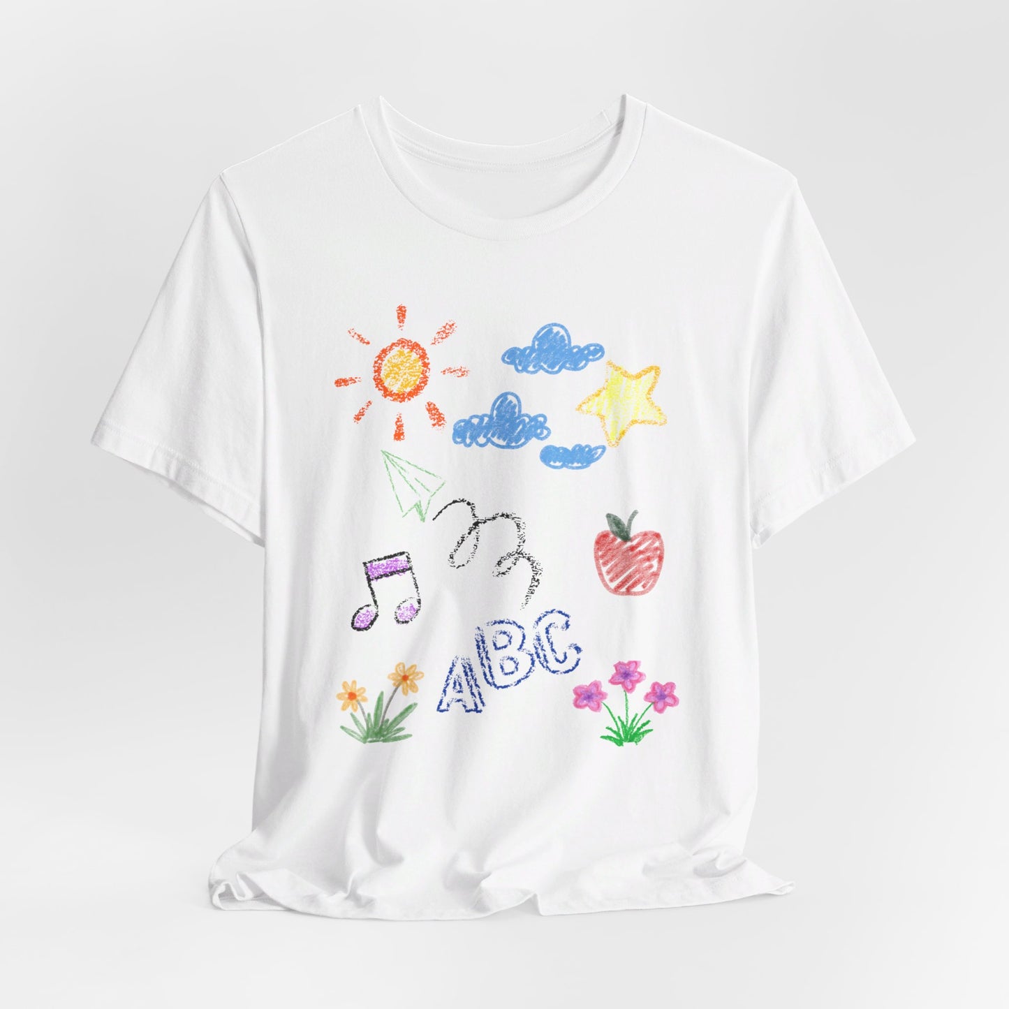 Crayon Doodles Tshirt - Unisex Jersey Short Sleeve Tee