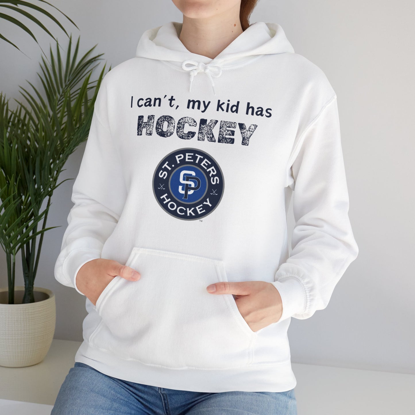 STP I can't, my kid has hockey - Unisex Heavy Blend™ Hooded Sweatshirt