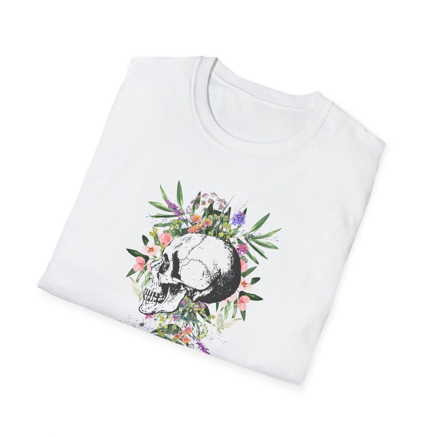 Botanical Skull - Unisex Softstyle T-Shirt