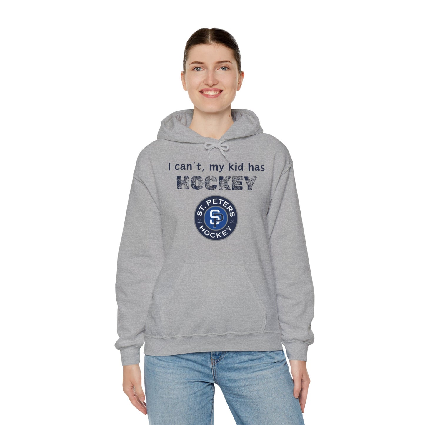 STP I can't, my kid has hockey - Unisex Heavy Blend™ Hooded Sweatshirt