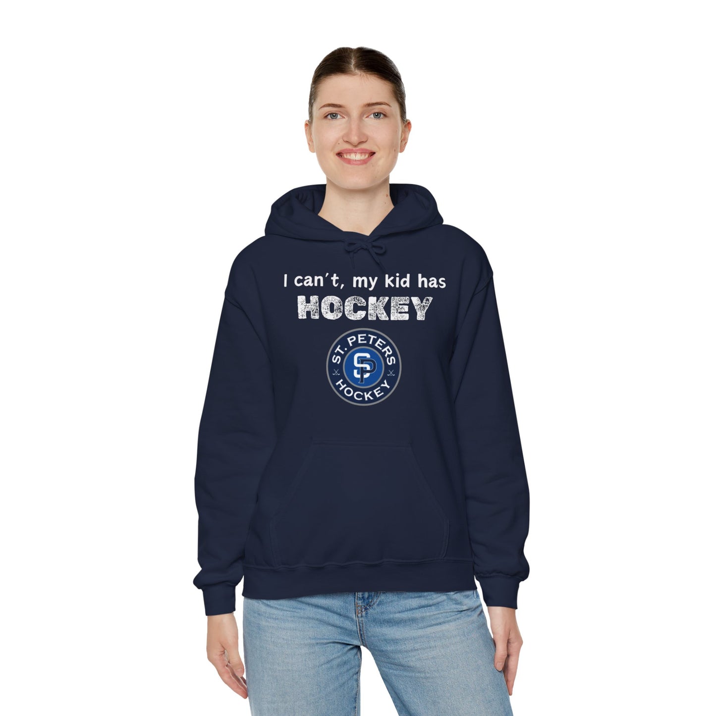 STP I can't, my kid has hockey - Unisex Heavy Blend™ Hooded Sweatshirt