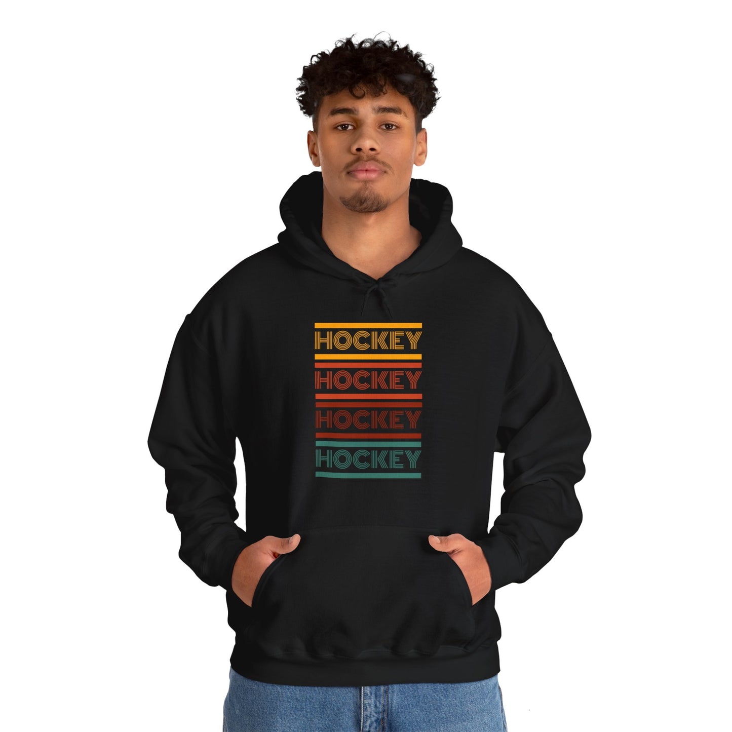 Retro Hockey - Unisex Heavy Blend™ Hooded Sweatshirt