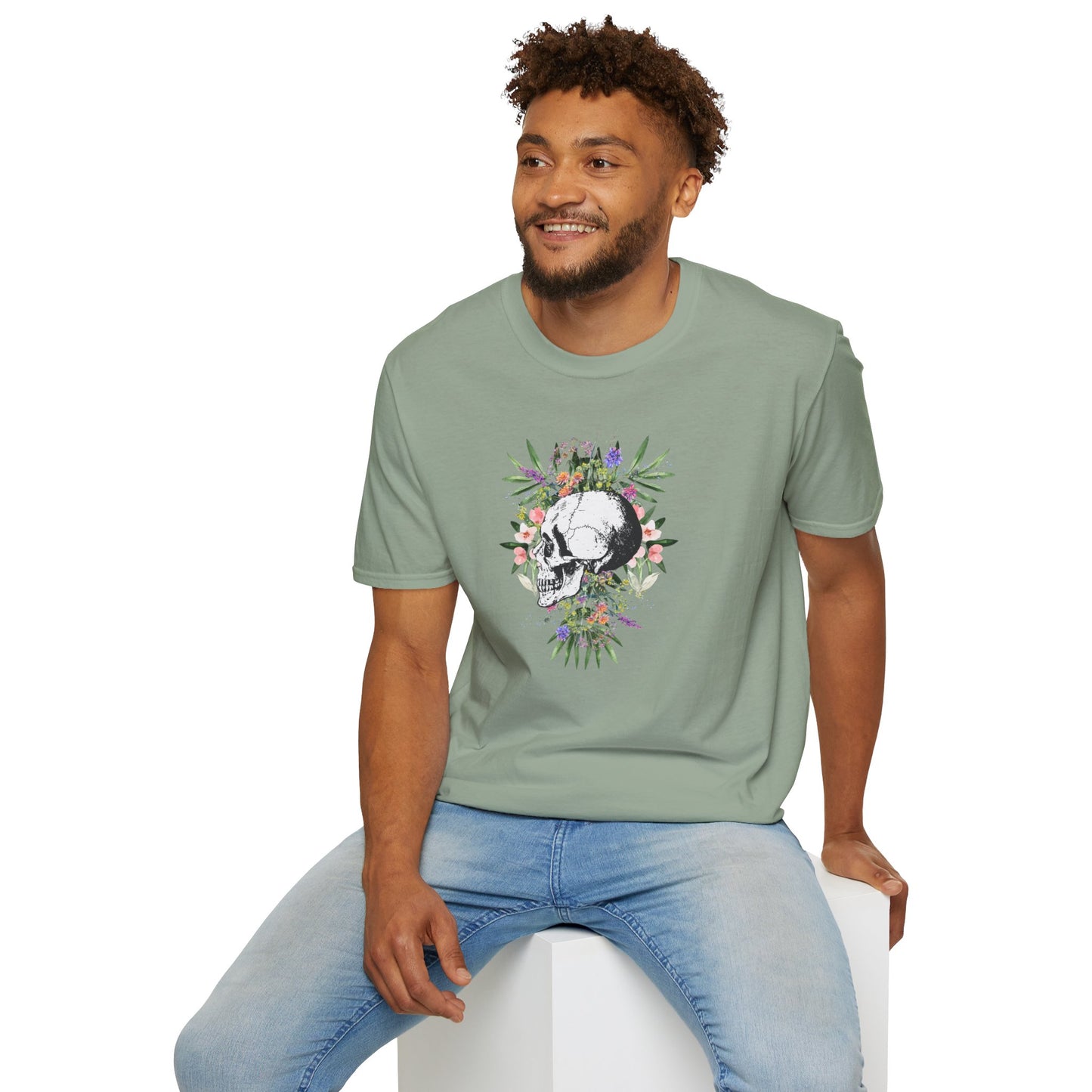 Botanical Skull - Unisex Softstyle T-Shirt