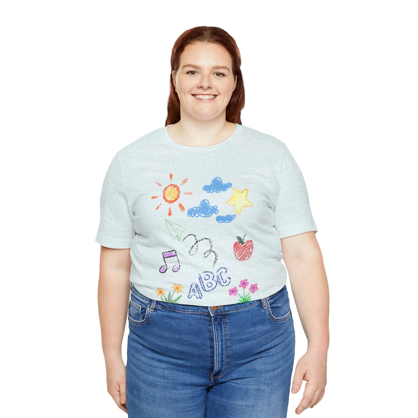 Crayon Doodles Tshirt - Unisex Jersey Short Sleeve Tee