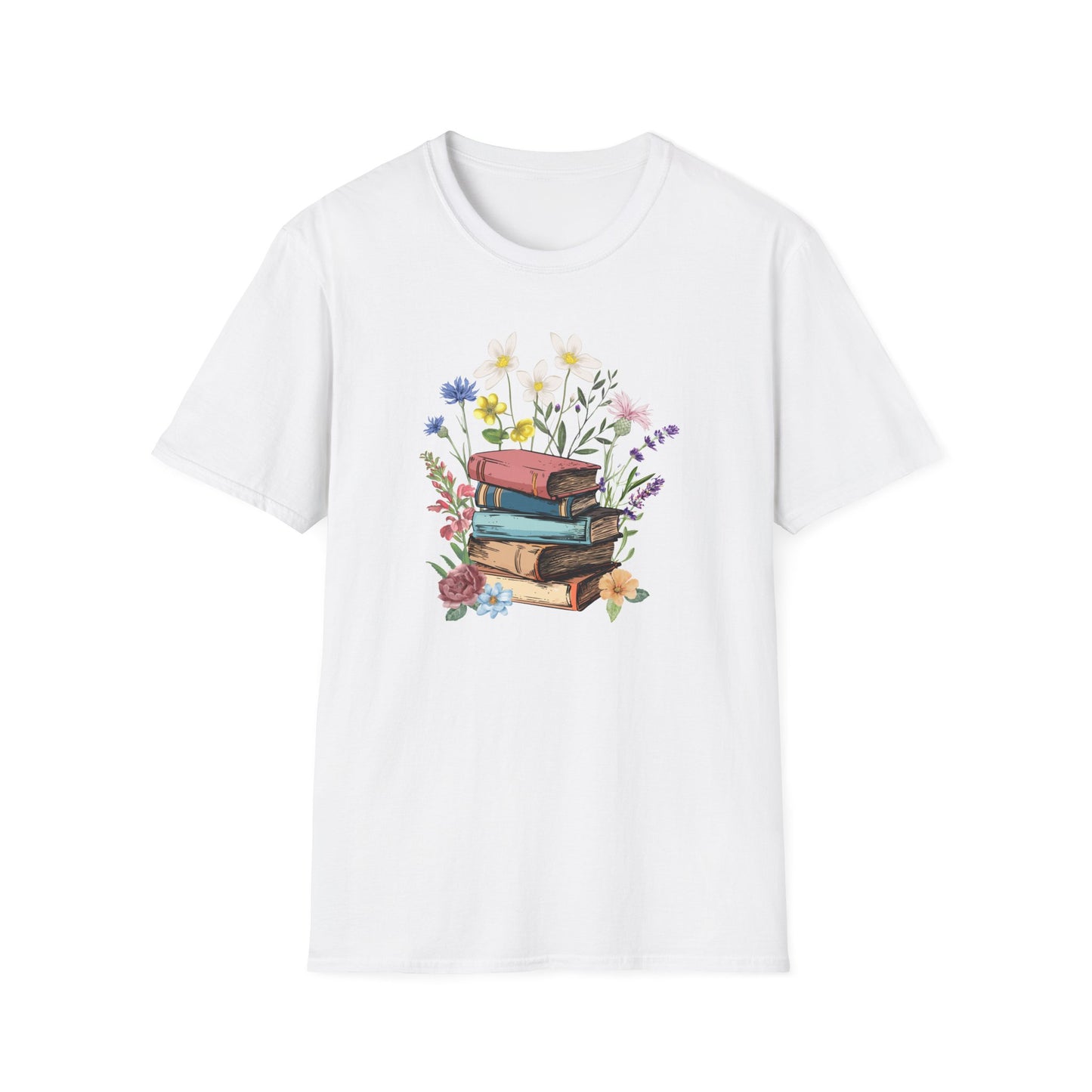 Book Bouquet - Unisex Softstyle T-Shirt