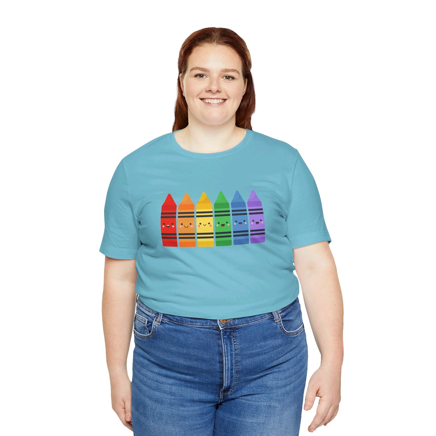 Crayon Rainbow Tshirt - Unisex Jersey Short Sleeve Tee