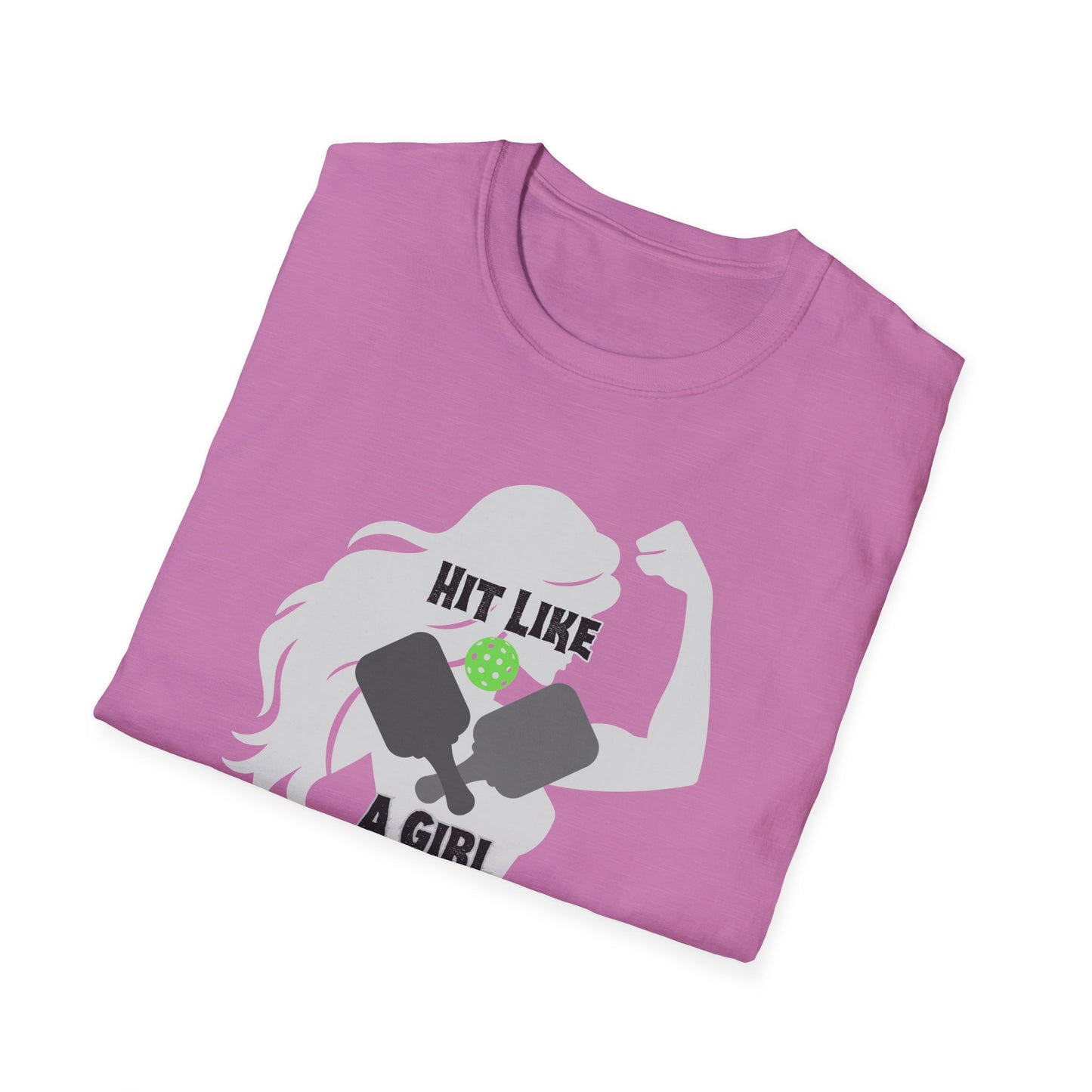 Hit Like a Girl Pickleball - Unisex Softstyle T-Shirt