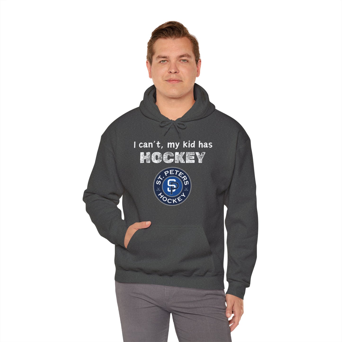 STP I can't, my kid has hockey - Unisex Heavy Blend™ Hooded Sweatshirt