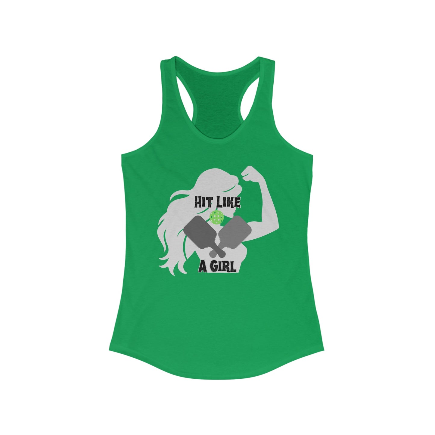 Hit Like a Girl Pickleball - Women's Ideal Racerback Tank