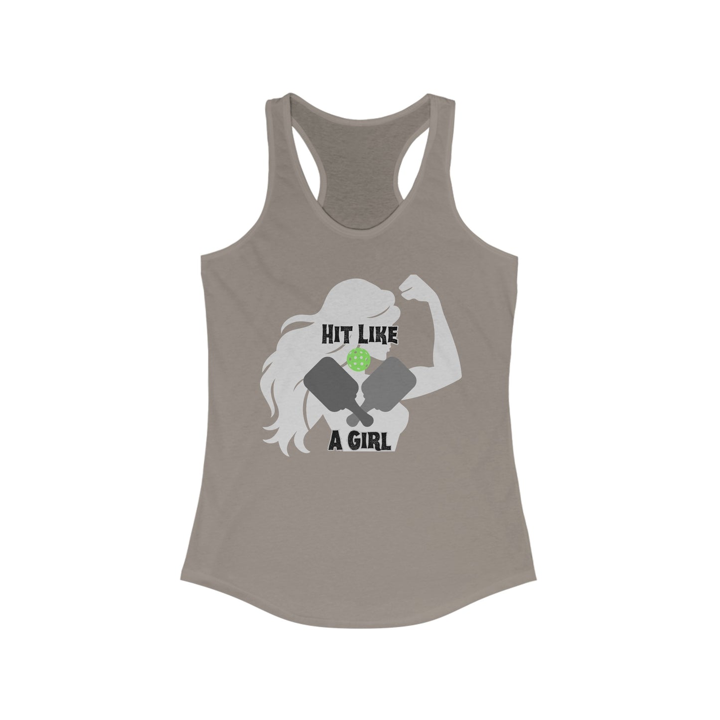 Hit Like a Girl Pickleball - Women's Ideal Racerback Tank