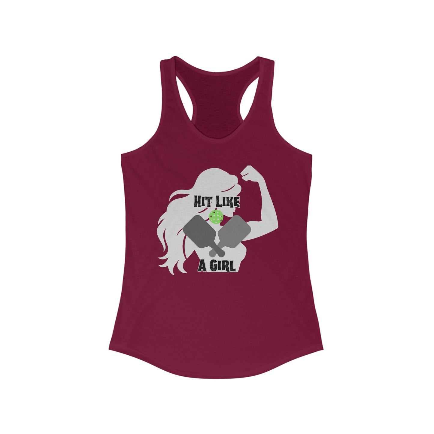 Hit Like a Girl Pickleball - Women's Ideal Racerback Tank