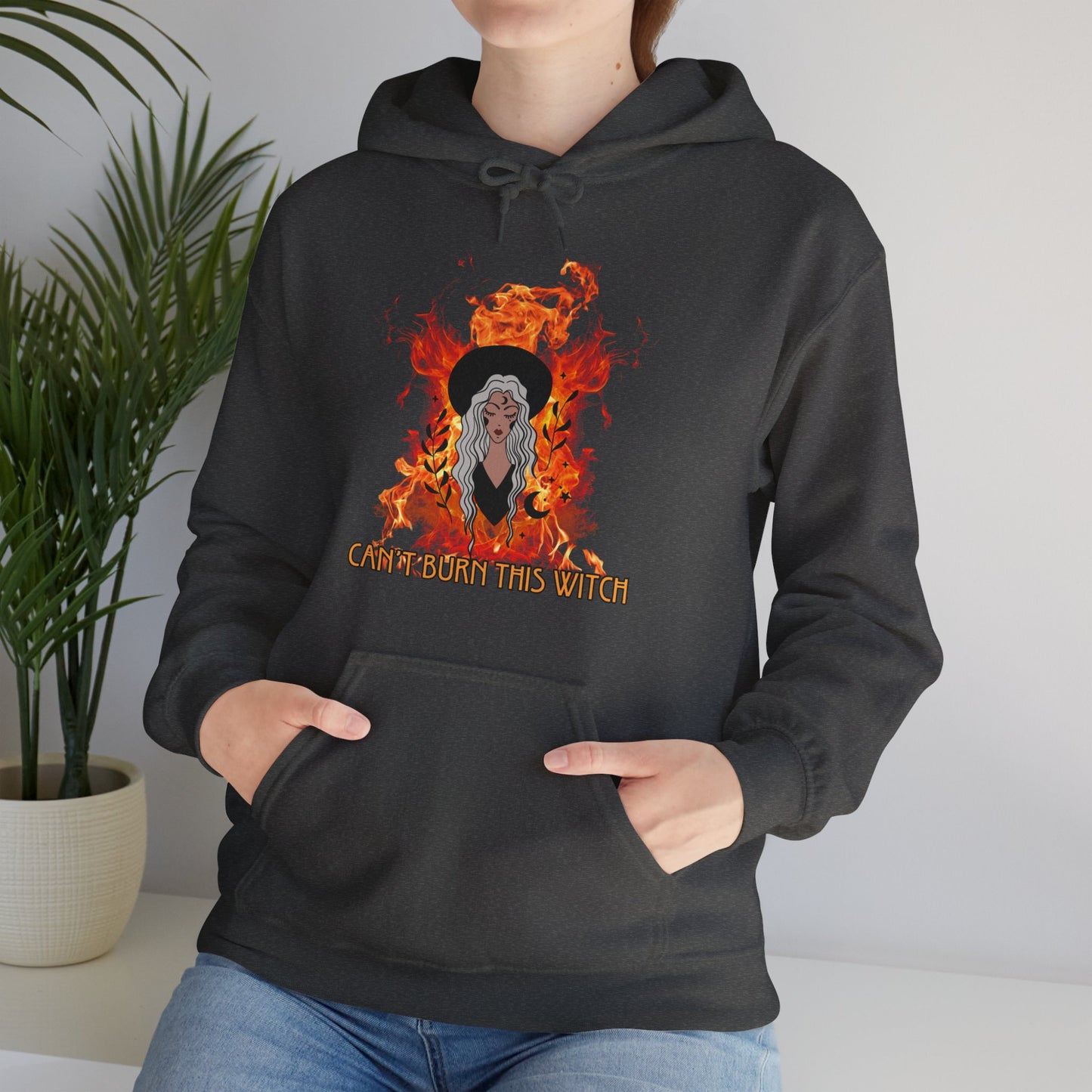 Can't Burn this Witch Hoodie - Unisex Heavy Blend™ Hooded Sweatshirt