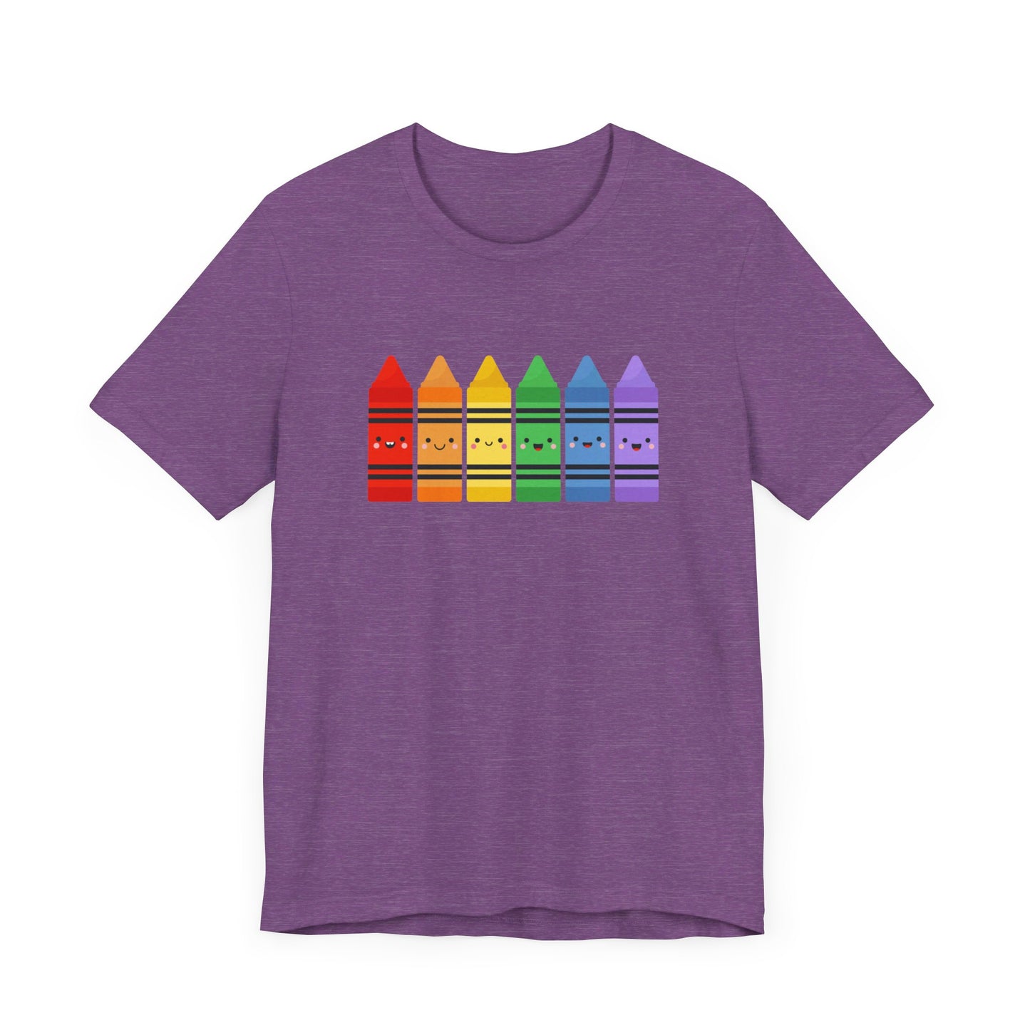 Crayon Rainbow Tshirt - Unisex Jersey Short Sleeve Tee