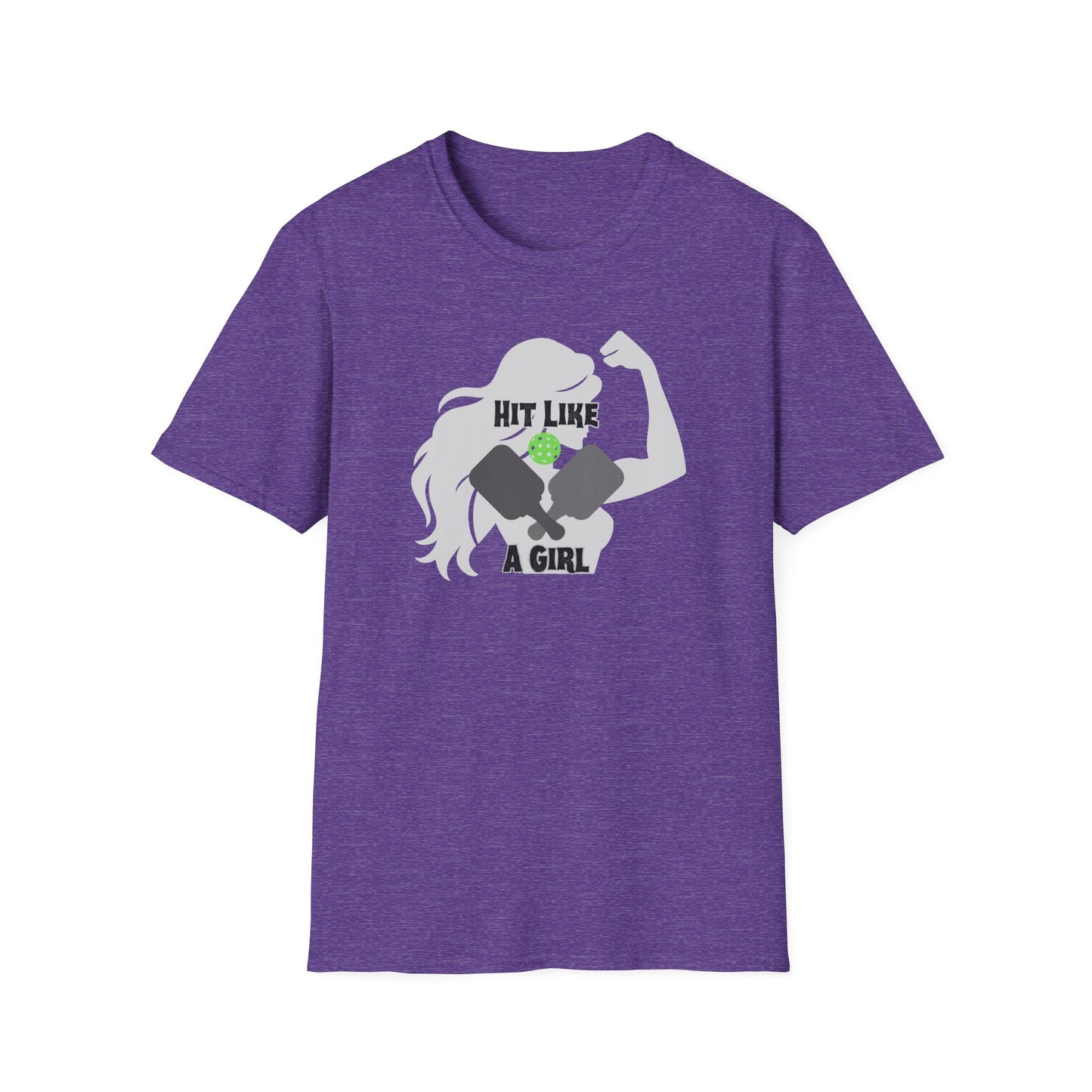 Hit Like a Girl Pickleball - Unisex Softstyle T-Shirt