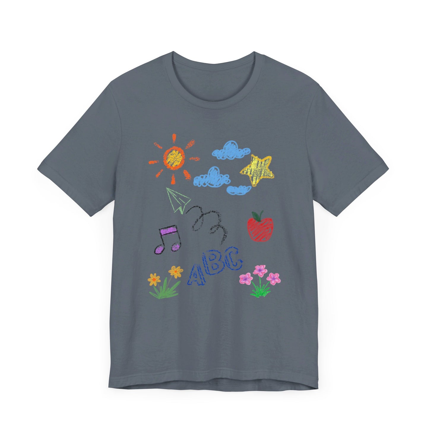 Crayon Doodles Tshirt - Unisex Jersey Short Sleeve Tee