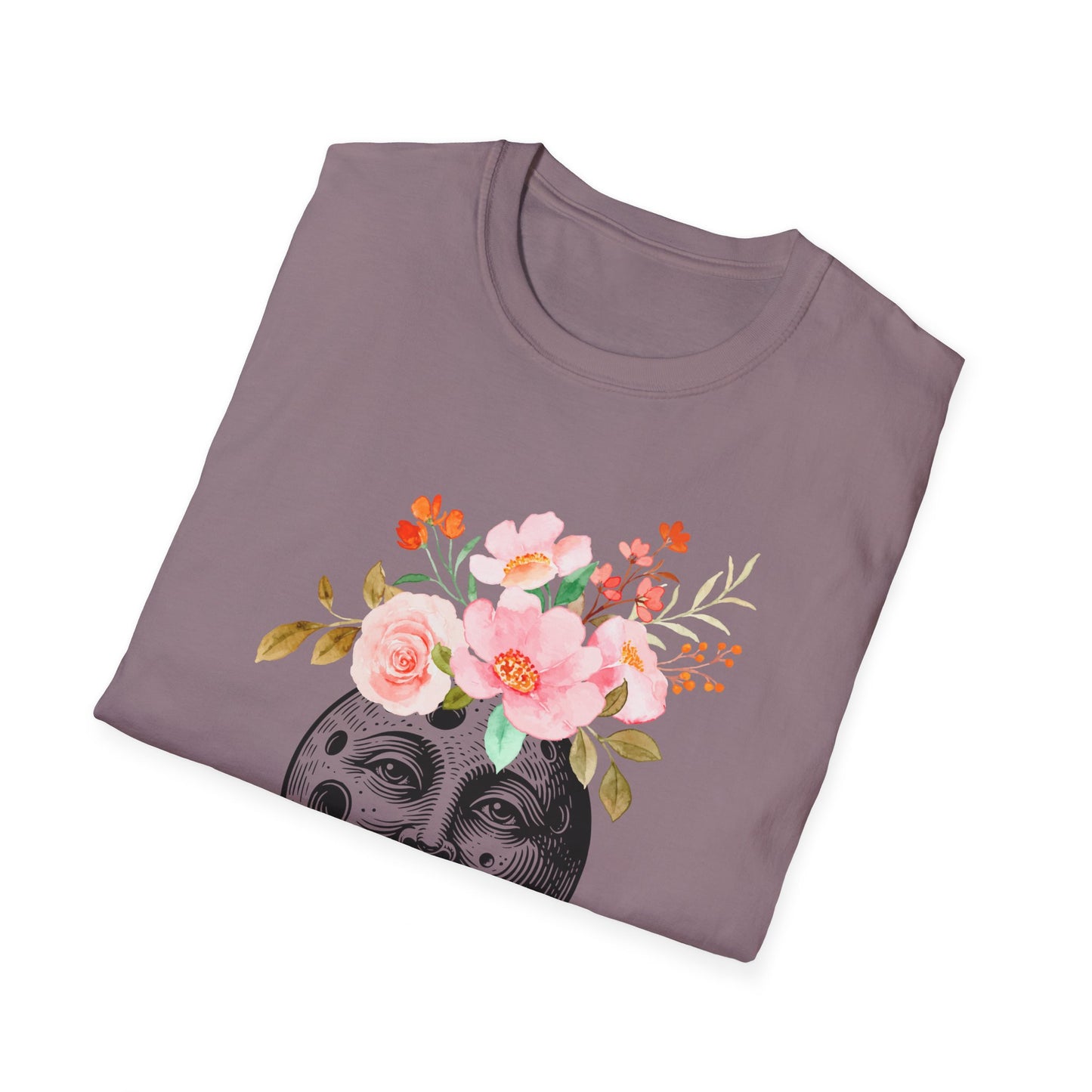 Flower Crown Moon - Unisex Softstyle T-Shirt