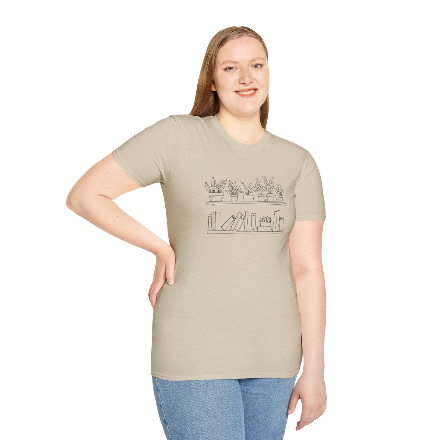 Plants and Books - Unisex Softstyle T-Shirt