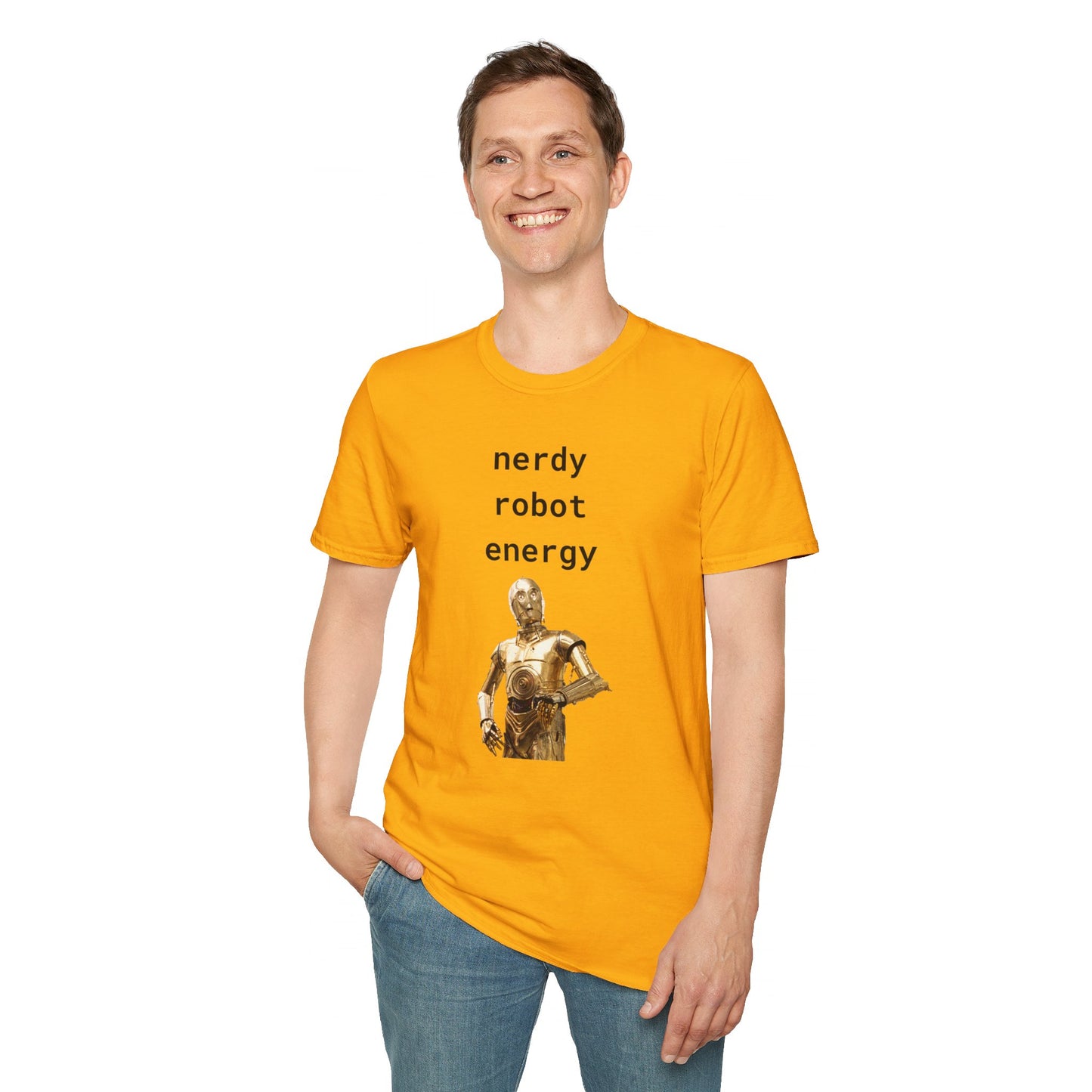 Nerdy Robot Energy - Unisex Softstyle T-Shirt