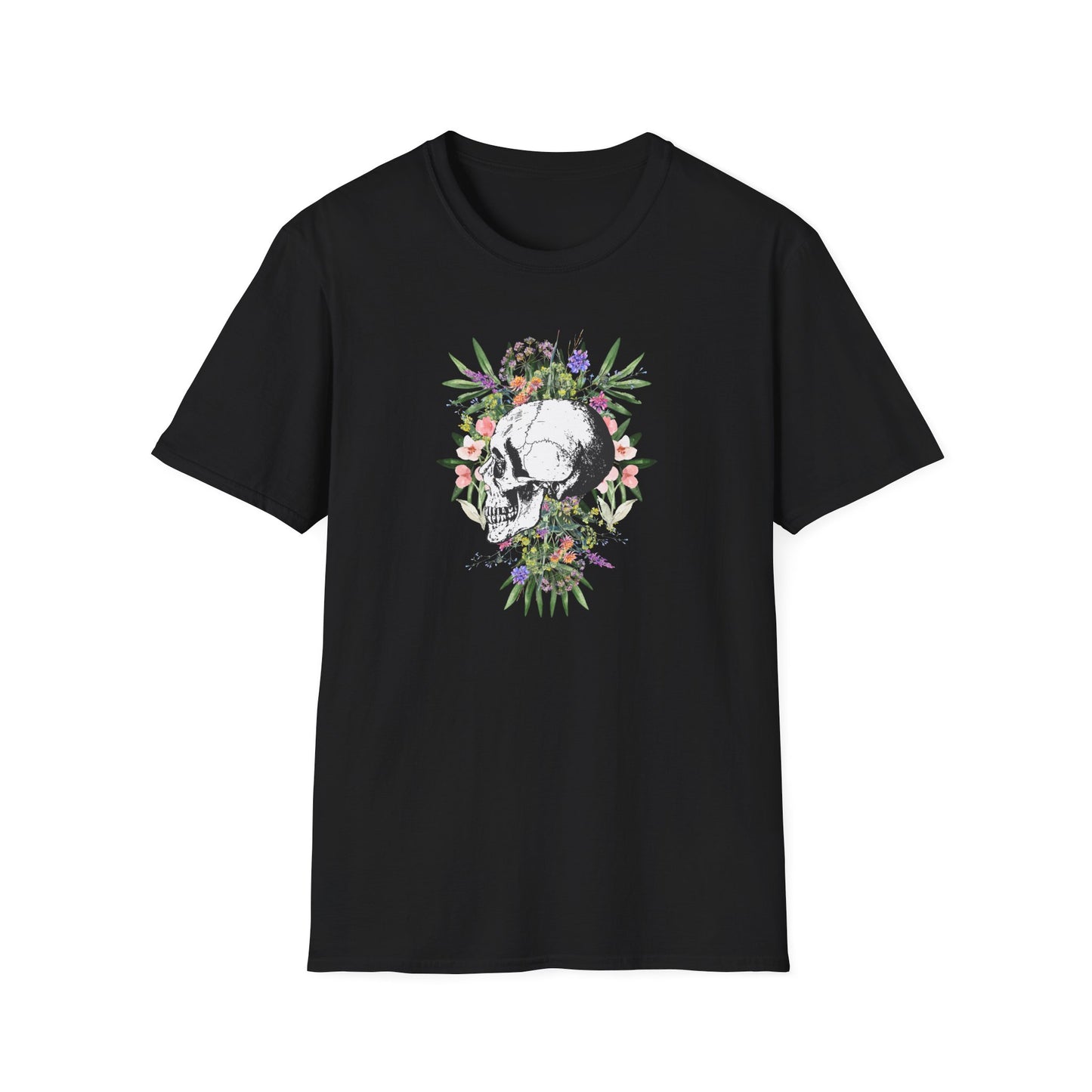 Botanical Skull - Unisex Softstyle T-Shirt