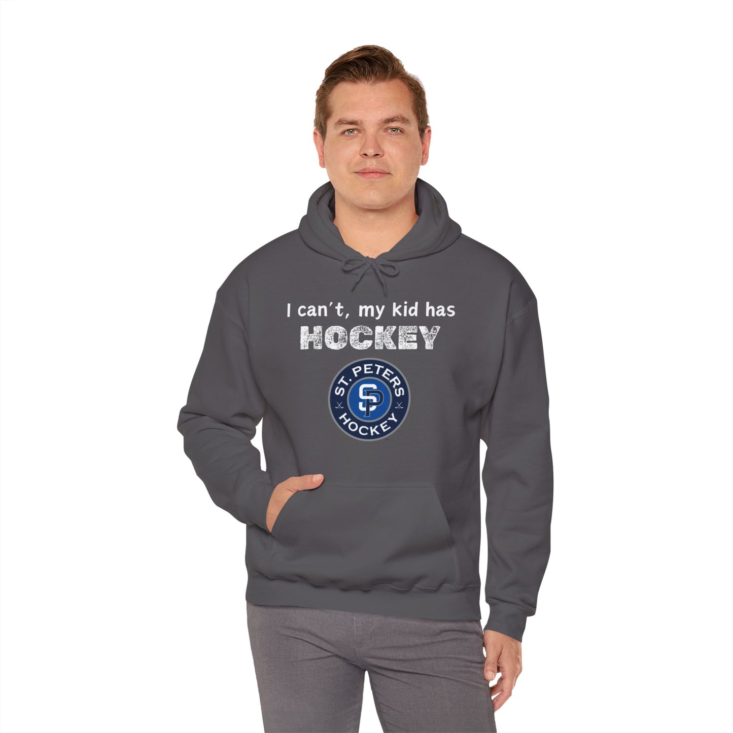 STP I can't, my kid has hockey - Unisex Heavy Blend™ Hooded Sweatshirt