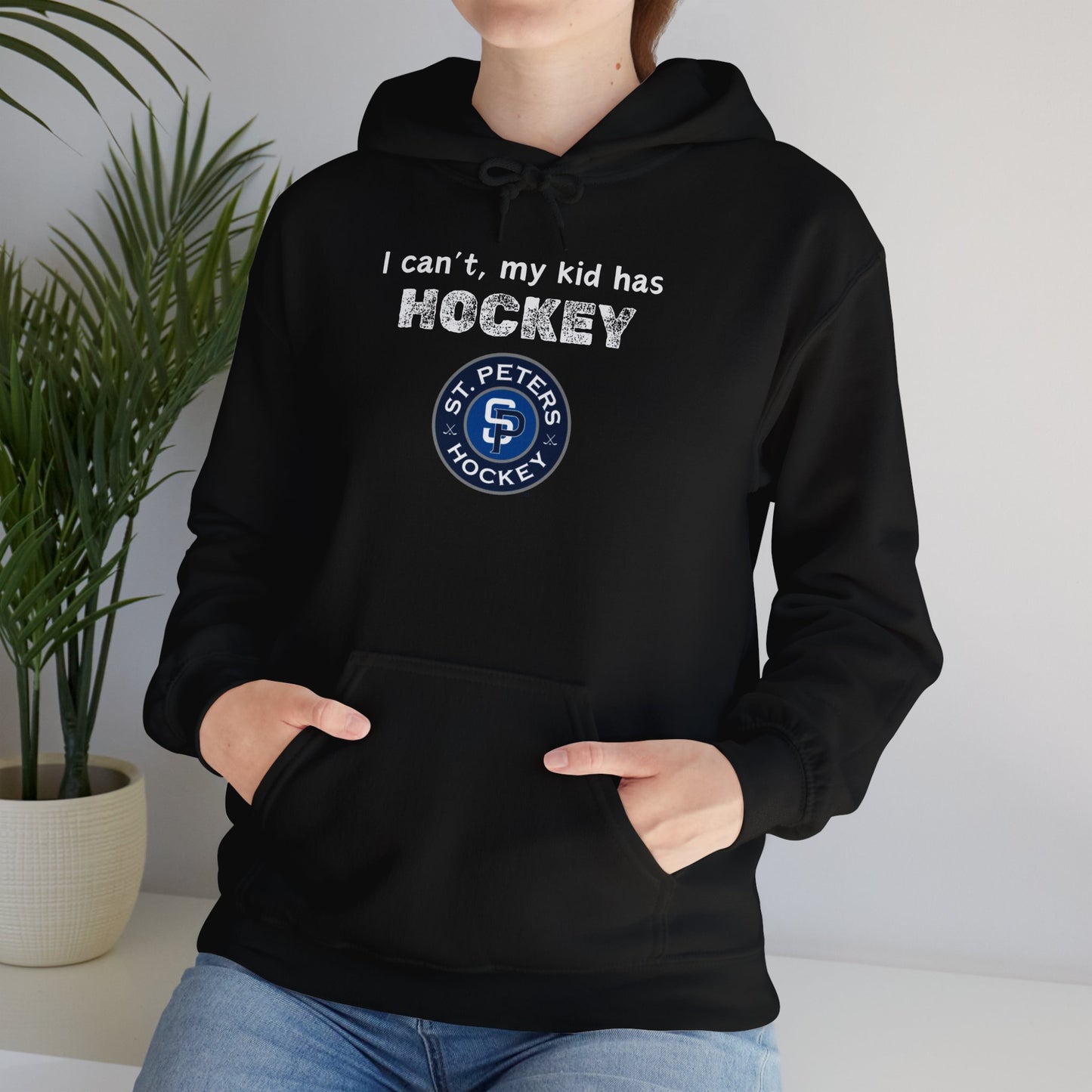 STP I can't, my kid has hockey - Unisex Heavy Blend™ Hooded Sweatshirt