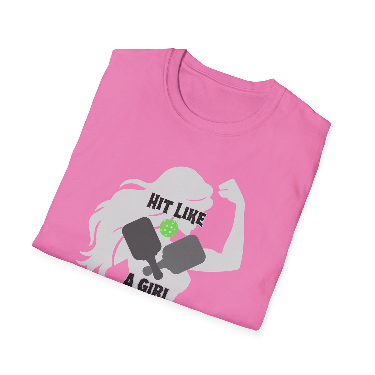 Hit Like a Girl Pickleball - Unisex Softstyle T-Shirt