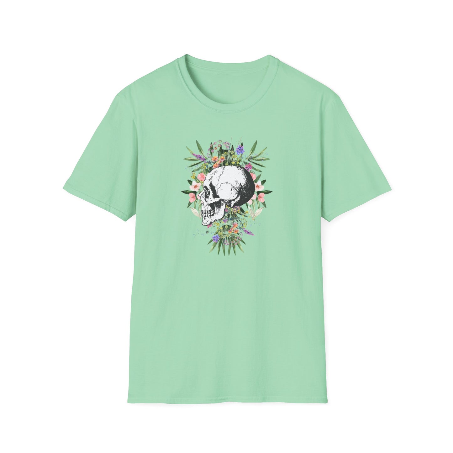 Botanical Skull - Unisex Softstyle T-Shirt