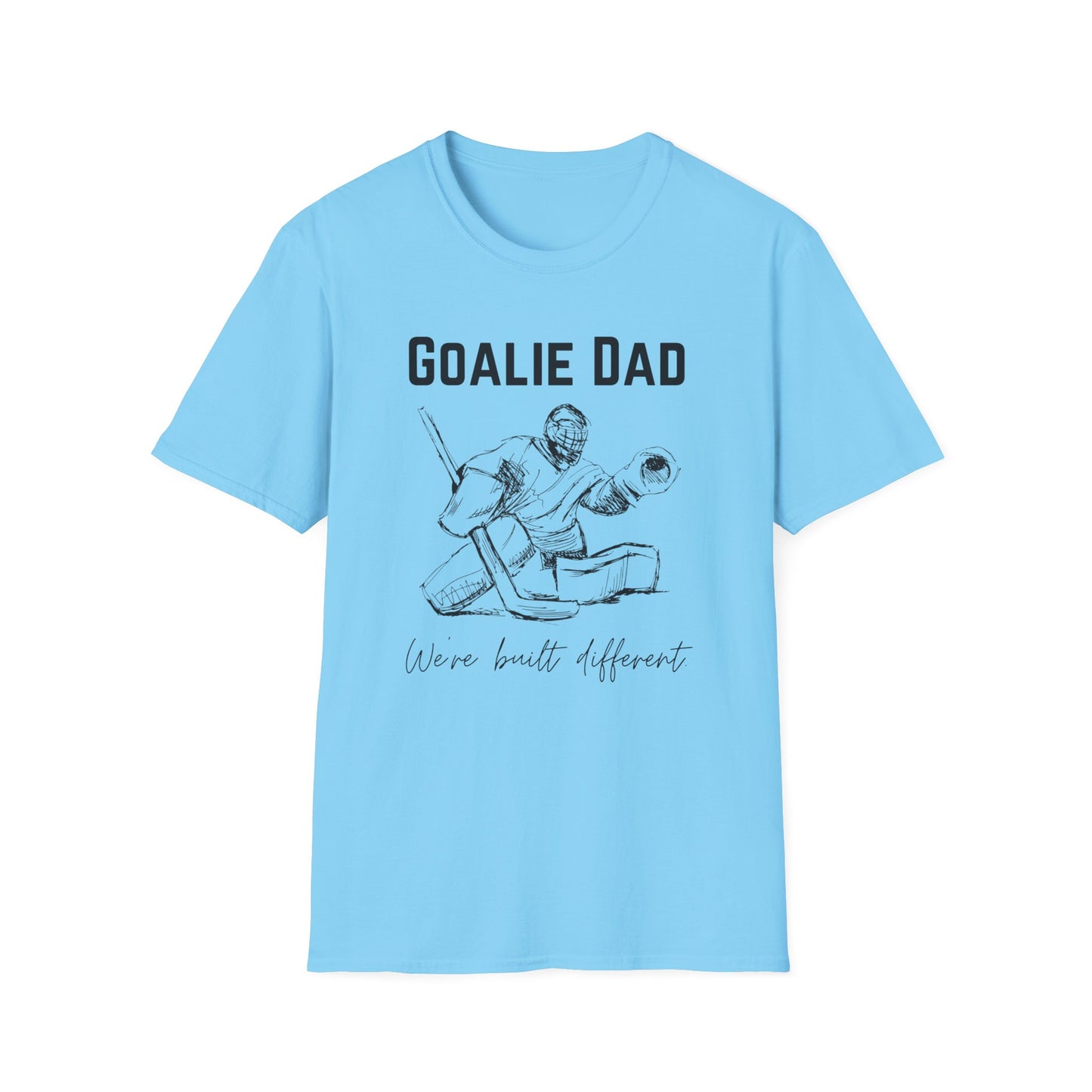 Goalie Dad. We're Built Different. - Unisex Softstyle T-Shirt