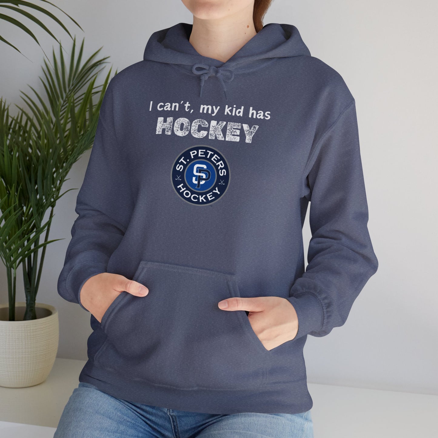 STP I can't, my kid has hockey - Unisex Heavy Blend™ Hooded Sweatshirt