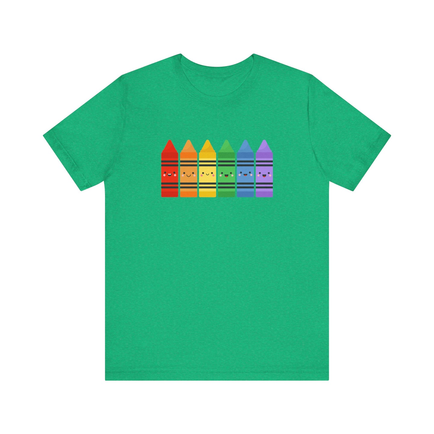 Crayon Rainbow Tshirt - Unisex Jersey Short Sleeve Tee