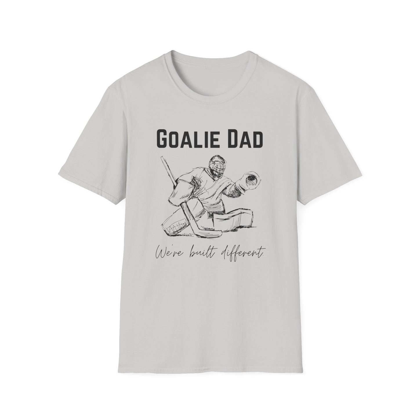 Goalie Dad. We're Built Different. - Unisex Softstyle T-Shirt