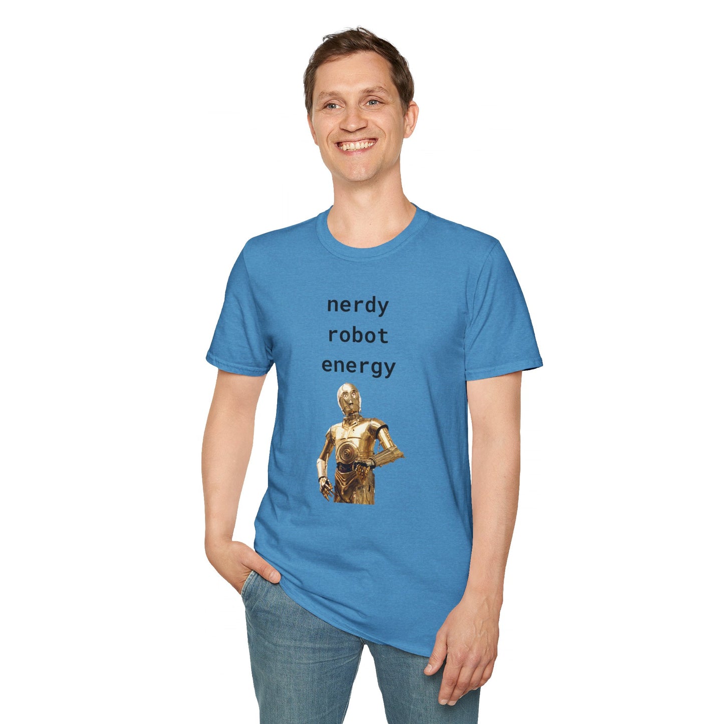 Nerdy Robot Energy - Unisex Softstyle T-Shirt