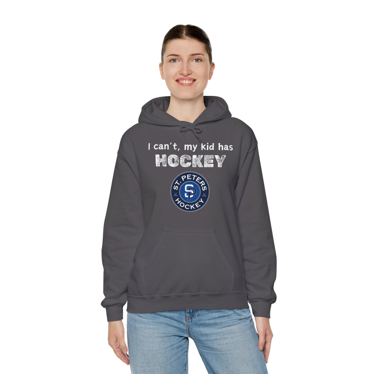 STP I can't, my kid has hockey - Unisex Heavy Blend™ Hooded Sweatshirt