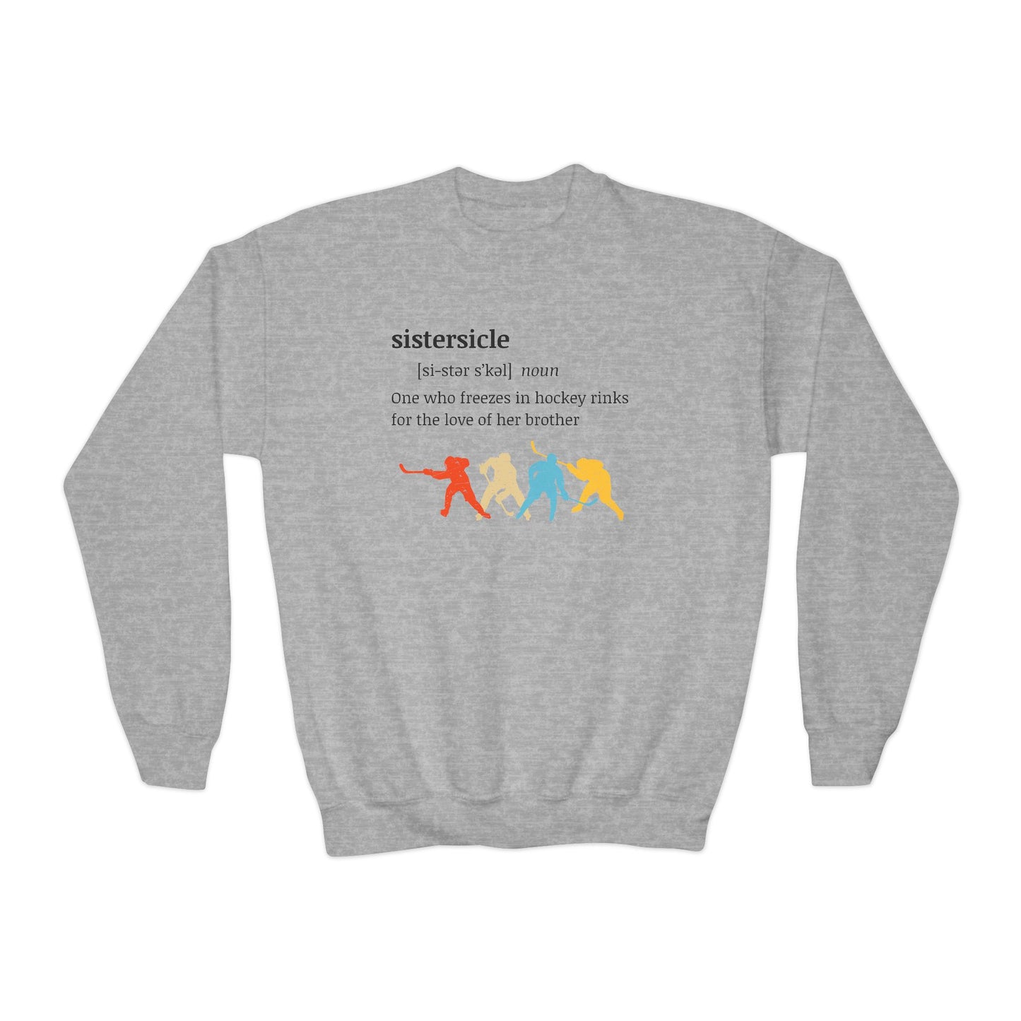 Sistercicle Ice Hockey (Sister of Brother) - Youth Crewneck Sweatshirt