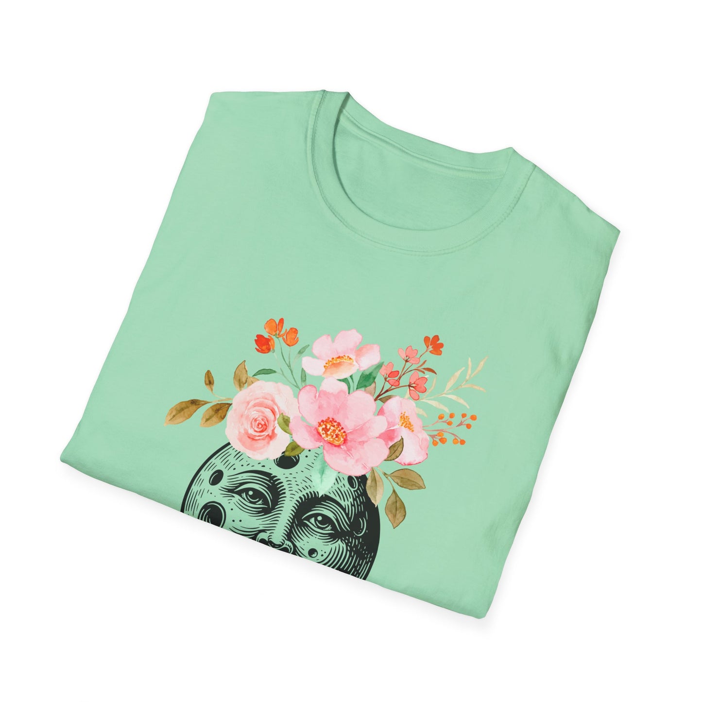 Flower Crown Moon - Unisex Softstyle T-Shirt