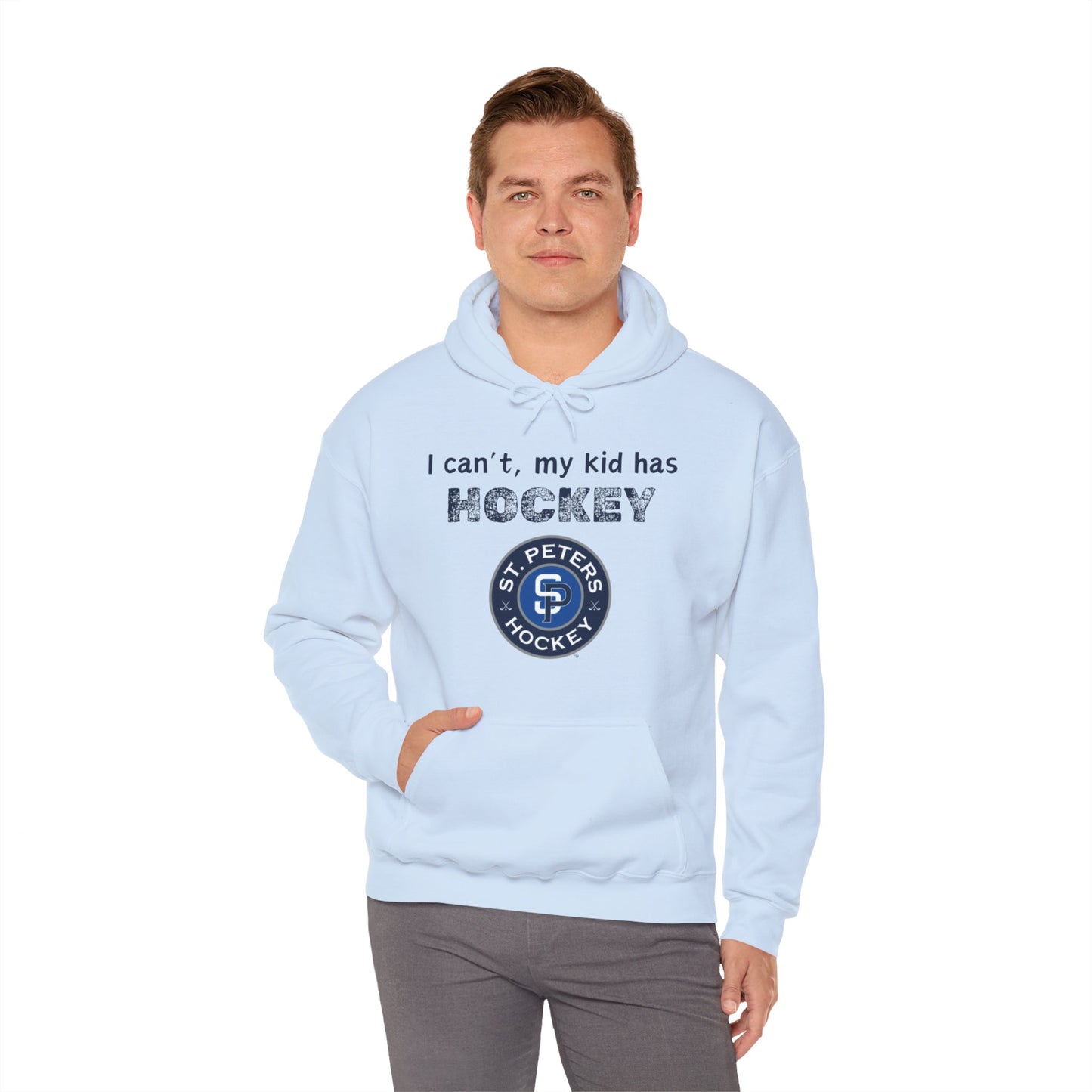 STP I can't, my kid has hockey - Unisex Heavy Blend™ Hooded Sweatshirt