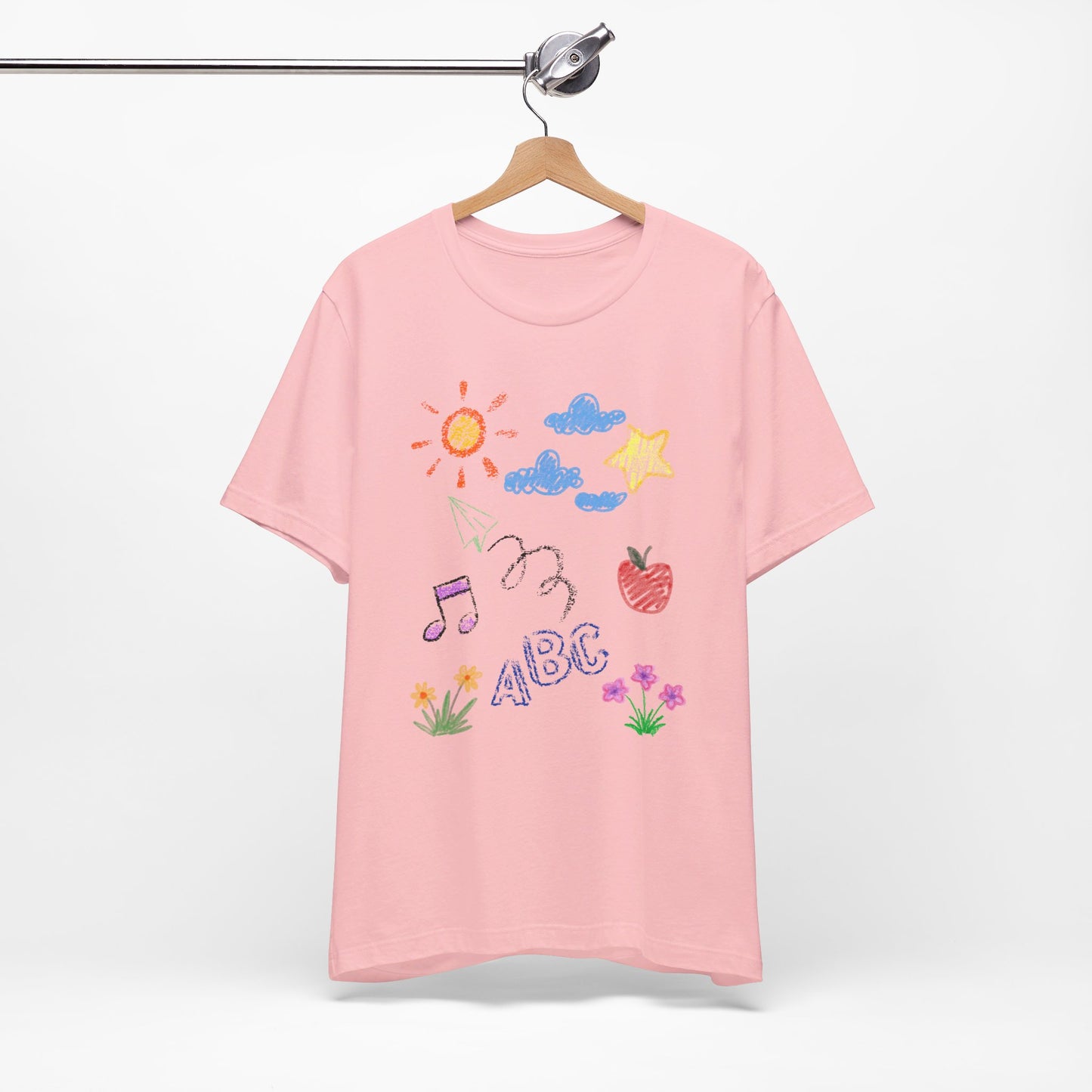 Crayon Doodles Tshirt - Unisex Jersey Short Sleeve Tee