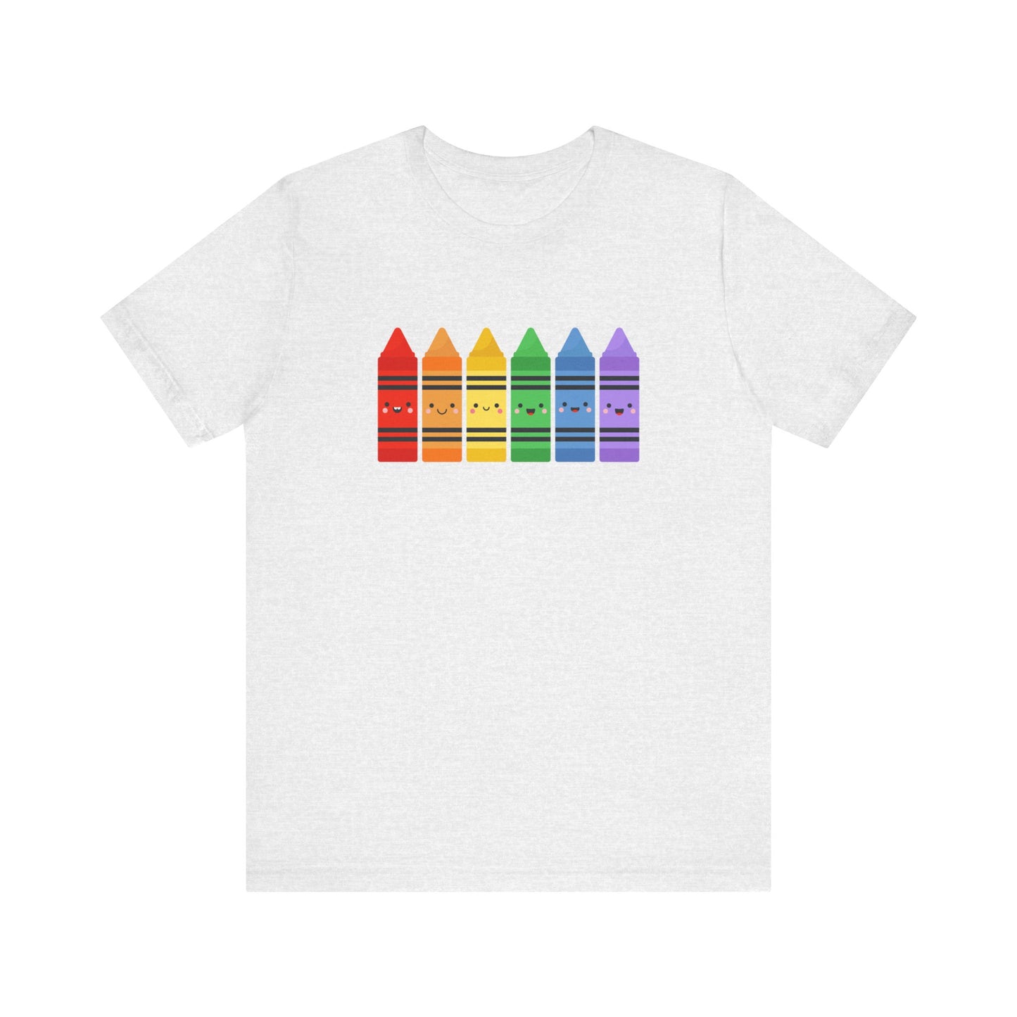 Crayon Rainbow Tshirt - Unisex Jersey Short Sleeve Tee