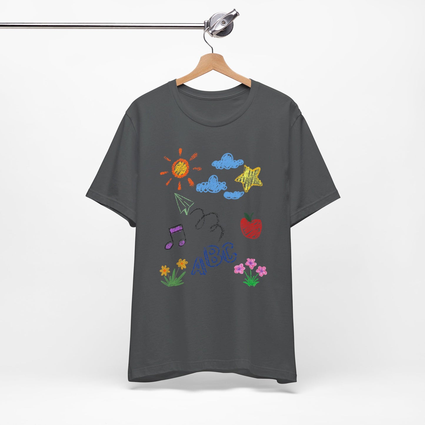 Crayon Doodles Tshirt - Unisex Jersey Short Sleeve Tee