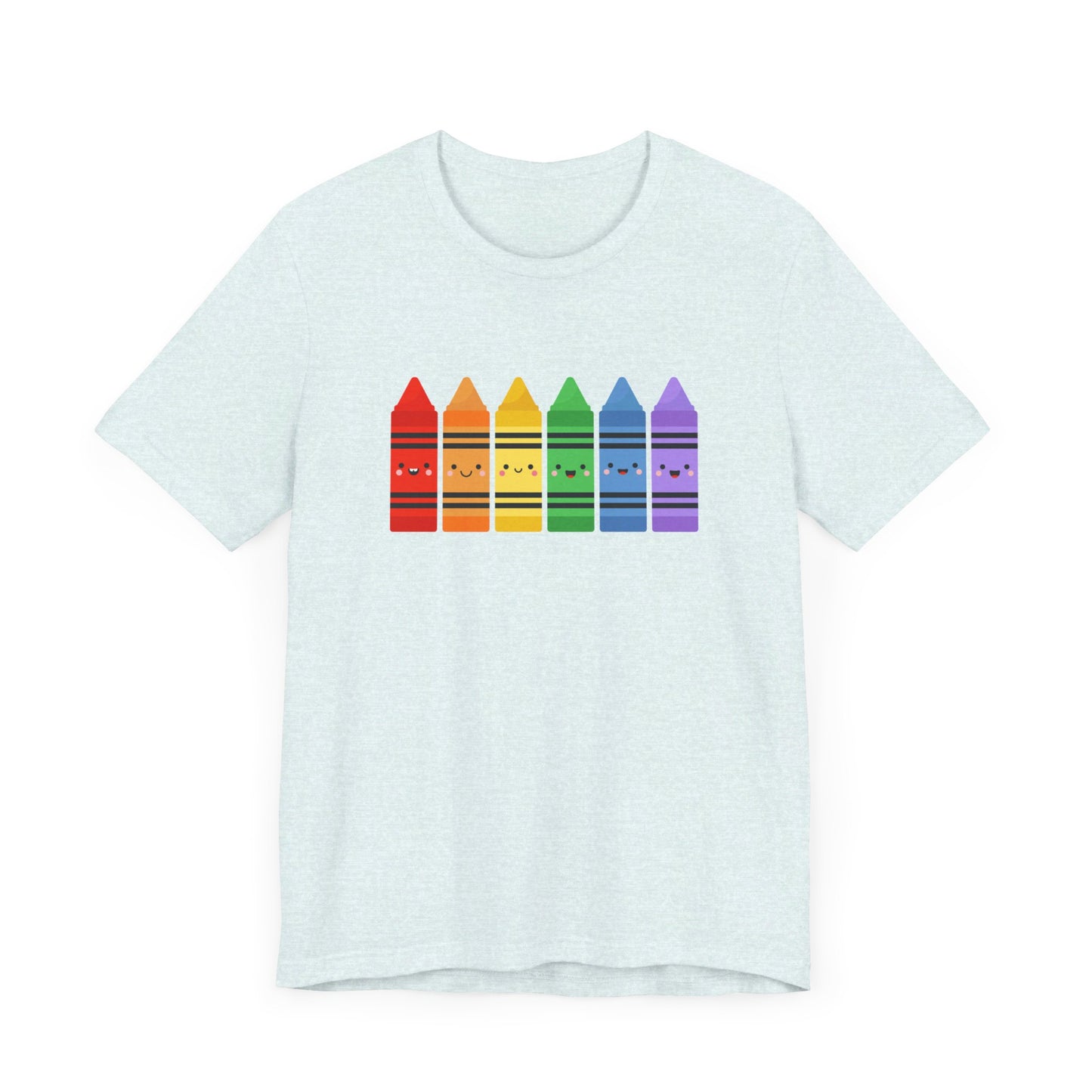 Crayon Rainbow Tshirt - Unisex Jersey Short Sleeve Tee