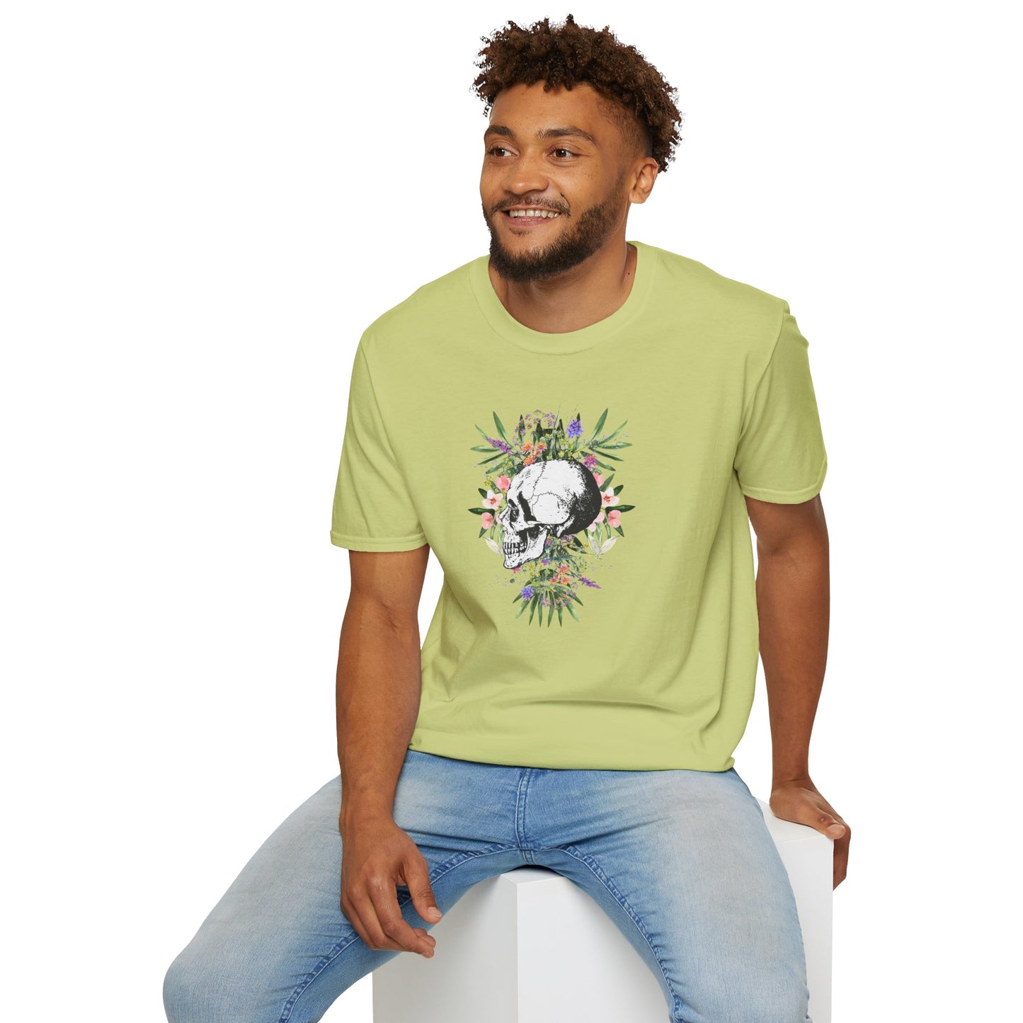 Botanical Skull - Unisex Softstyle T-Shirt