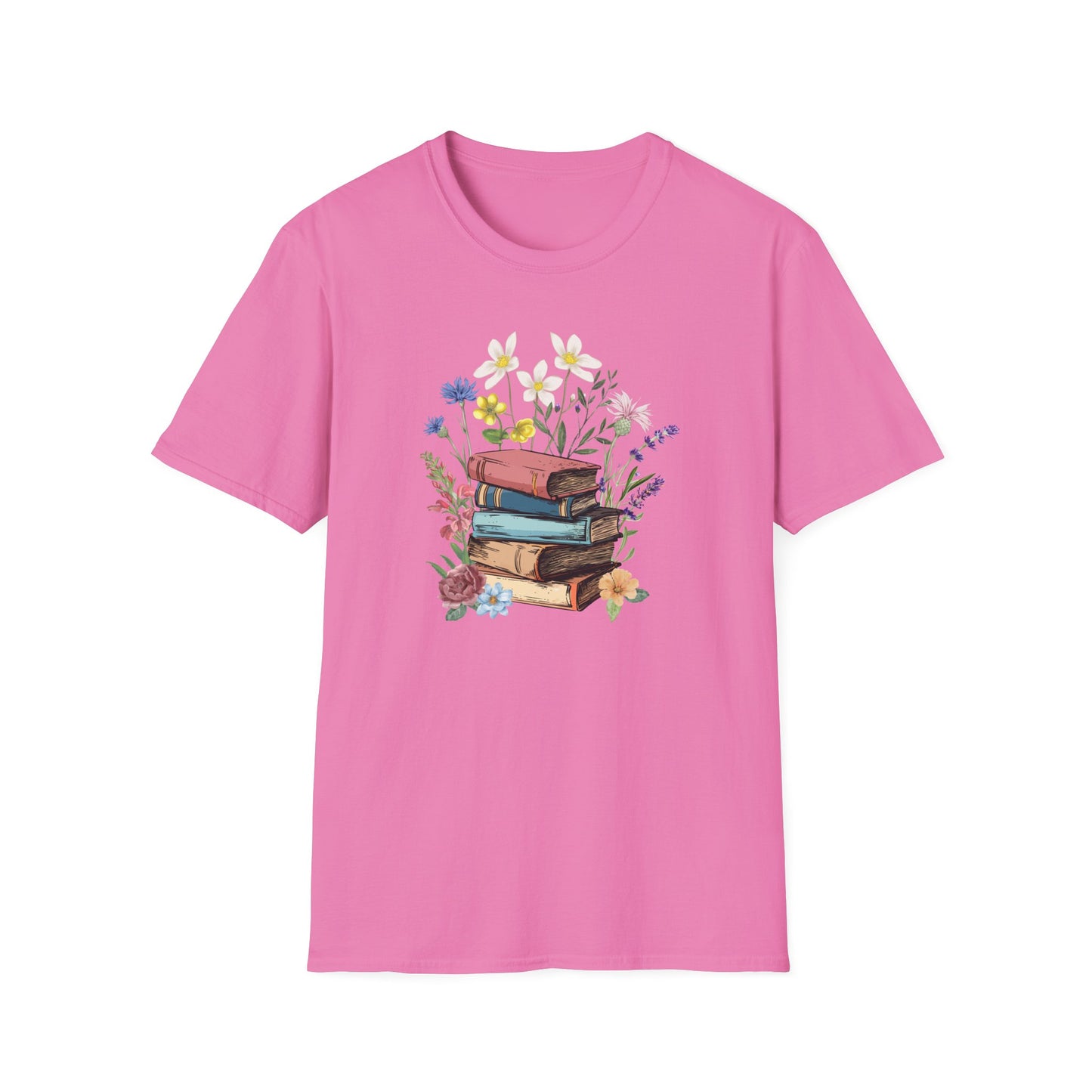 Book Bouquet - Unisex Softstyle T-Shirt