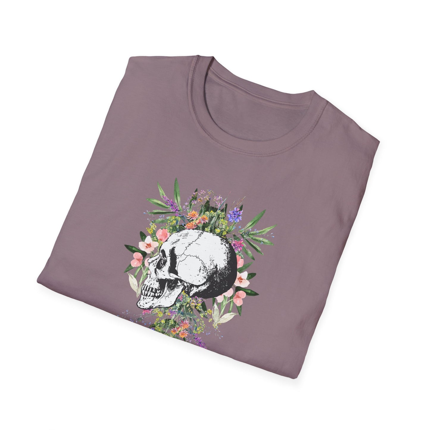 Botanical Skull - Unisex Softstyle T-Shirt