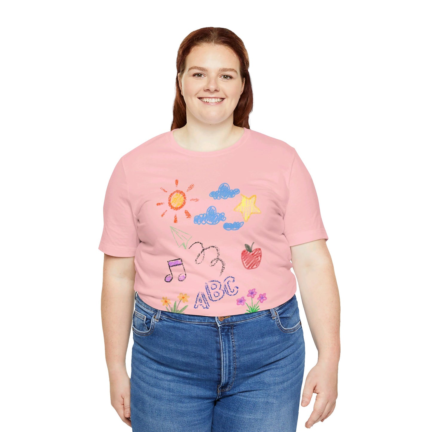 Crayon Doodles Tshirt - Unisex Jersey Short Sleeve Tee