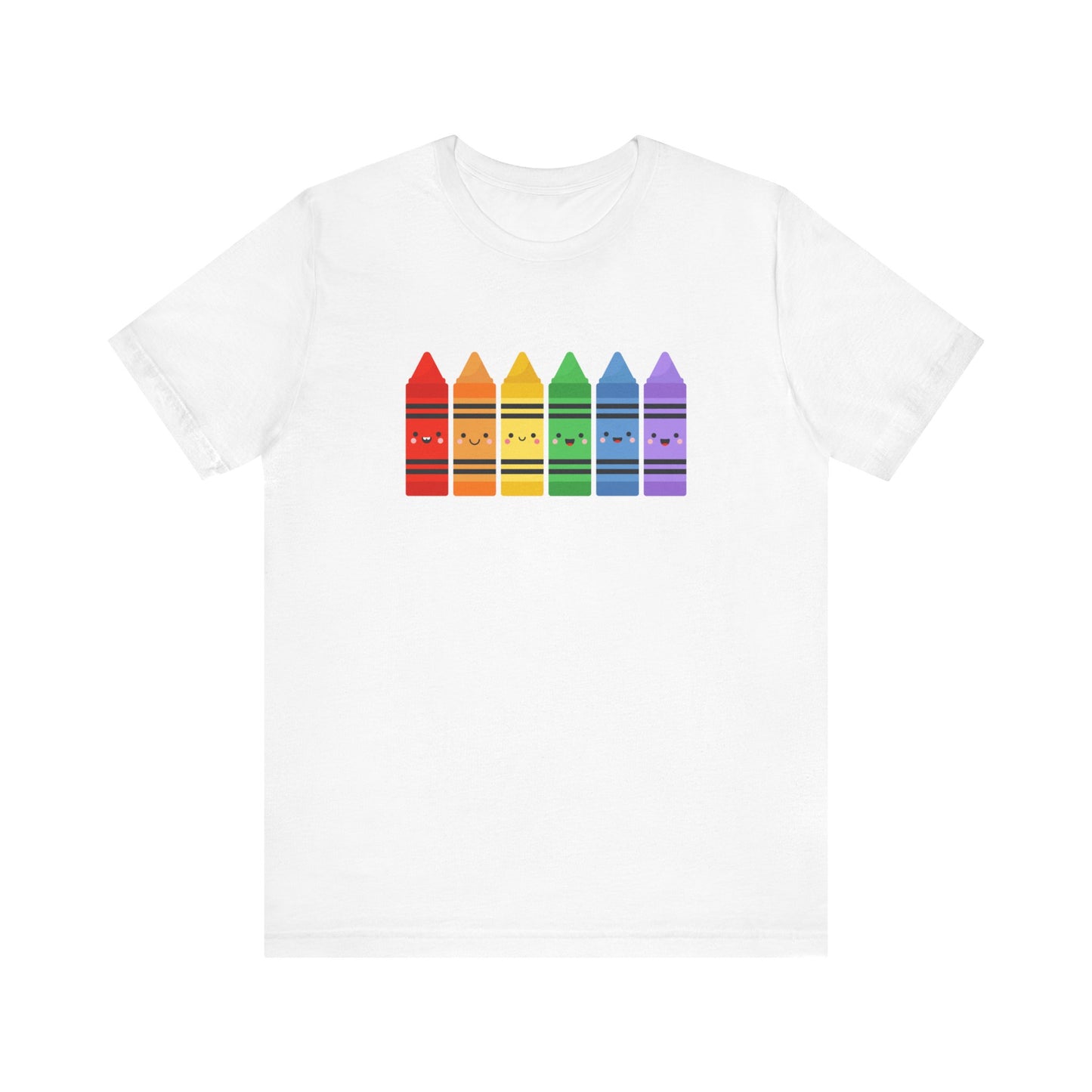 Crayon Rainbow Tshirt - Unisex Jersey Short Sleeve Tee