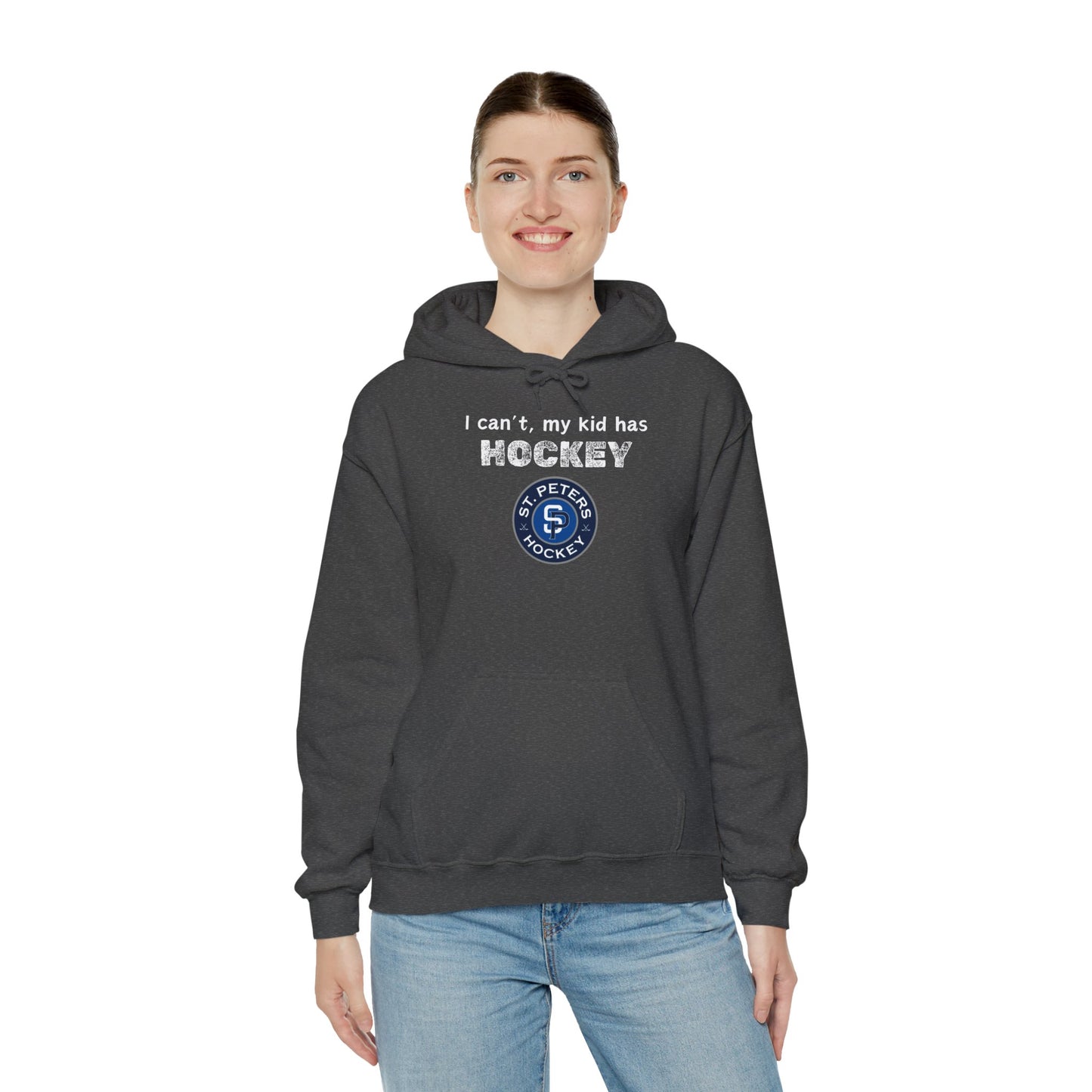 STP I can't, my kid has hockey - Unisex Heavy Blend™ Hooded Sweatshirt