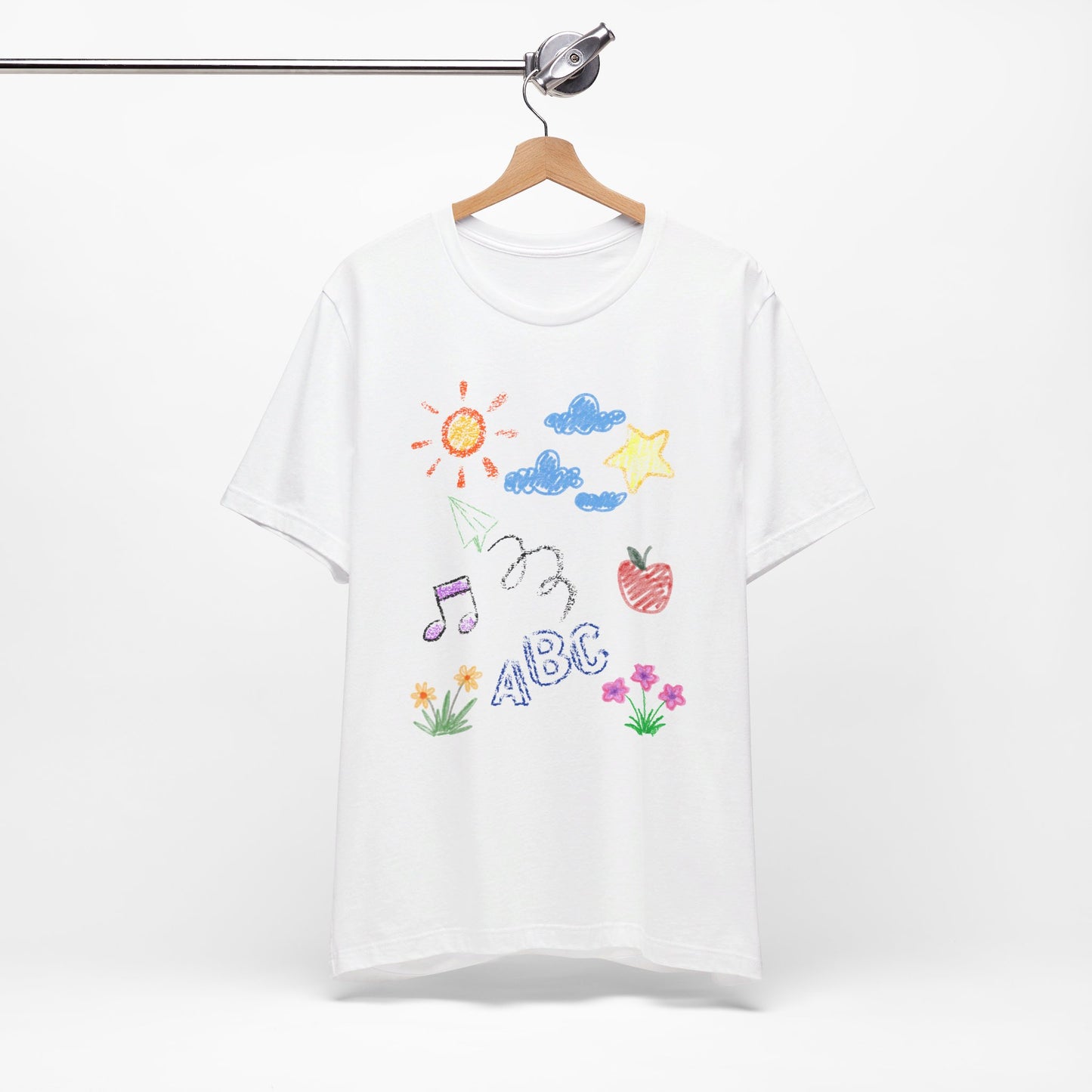 Crayon Doodles Tshirt - Unisex Jersey Short Sleeve Tee