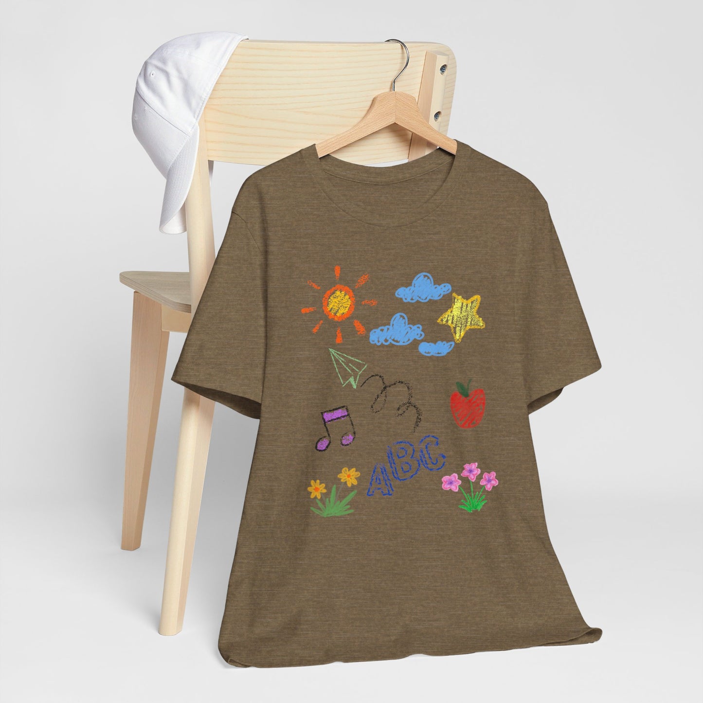 Crayon Doodles Tshirt - Unisex Jersey Short Sleeve Tee