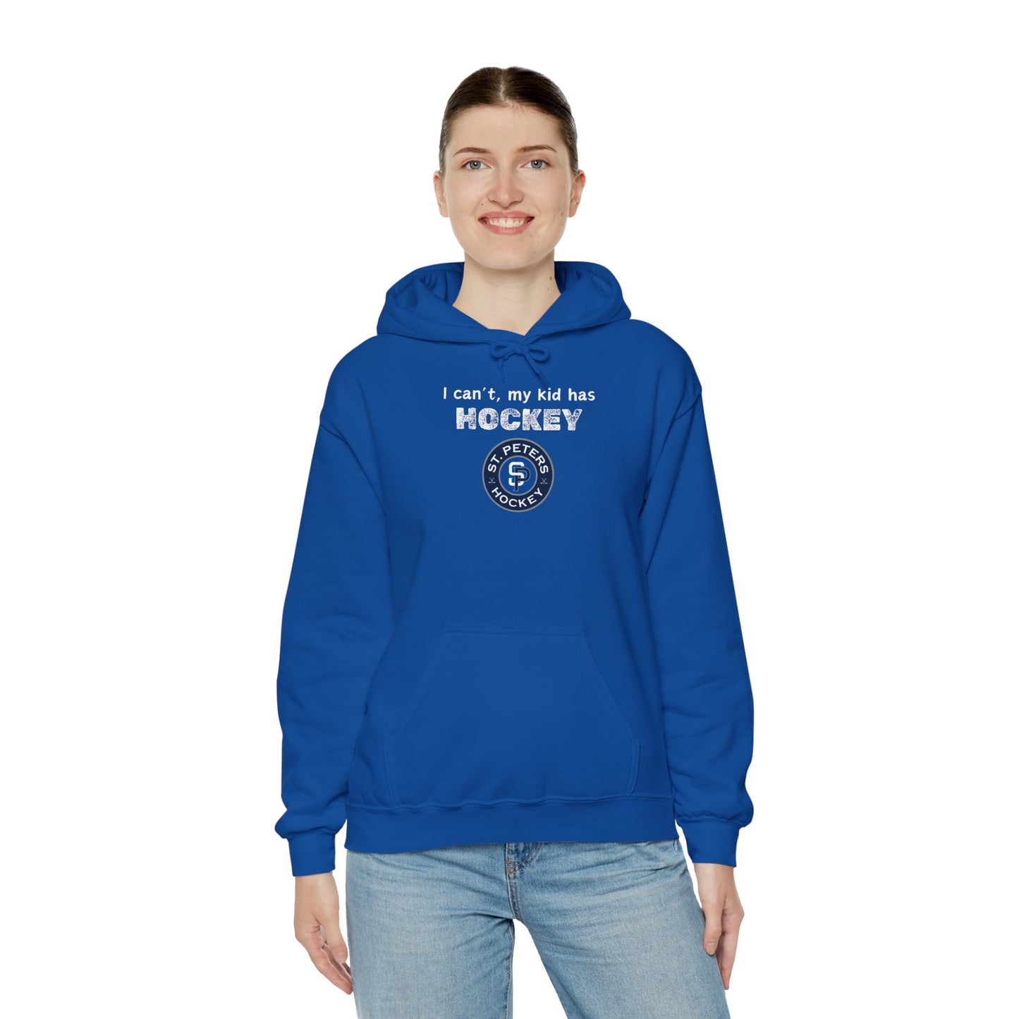 STP I can't, my kid has hockey - Unisex Heavy Blend™ Hooded Sweatshirt