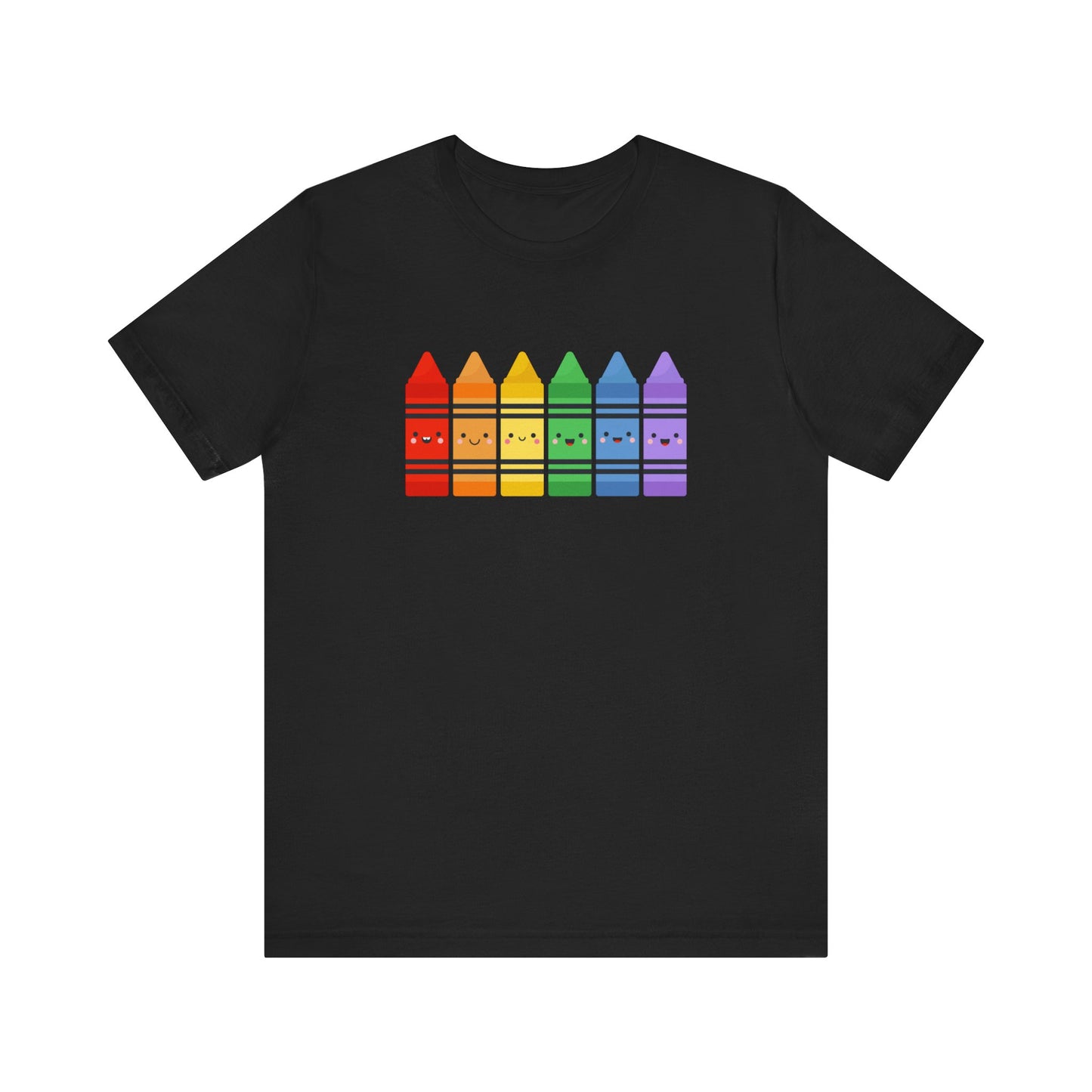 Crayon Rainbow Tshirt - Unisex Jersey Short Sleeve Tee